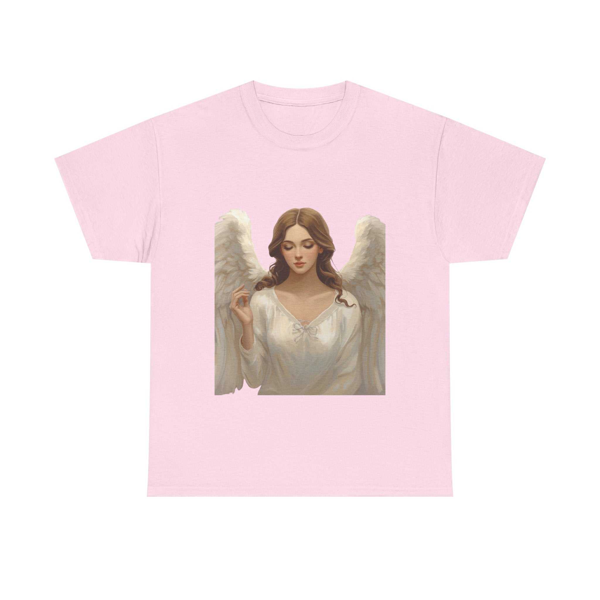 Angel Portrait T‑Shirt — Serene Guardian Wings Tee
