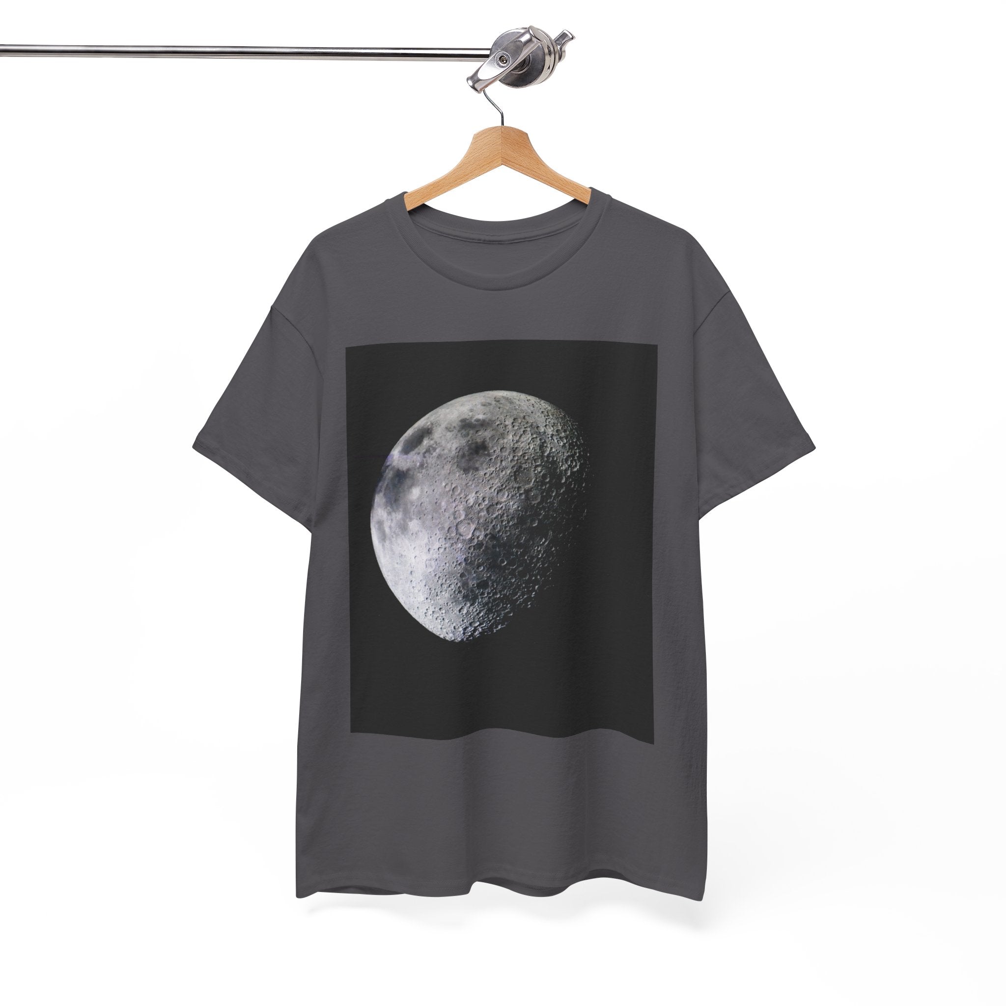 Moon Phase Tee — Realistic Half Moon Graphic T-Shirt