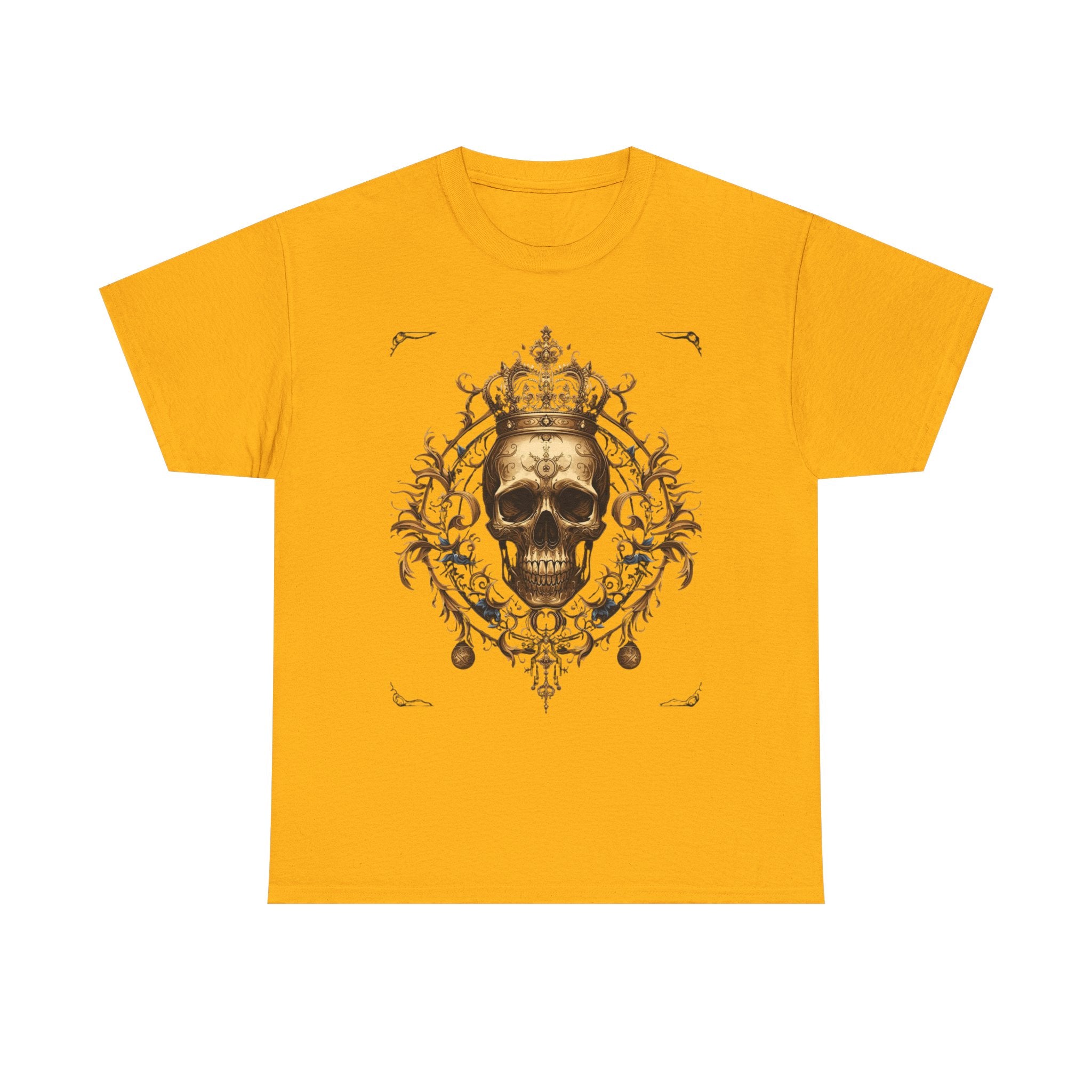 Crowned Skull Graphic Tee — Gothic Vintage Skull T-Shirt