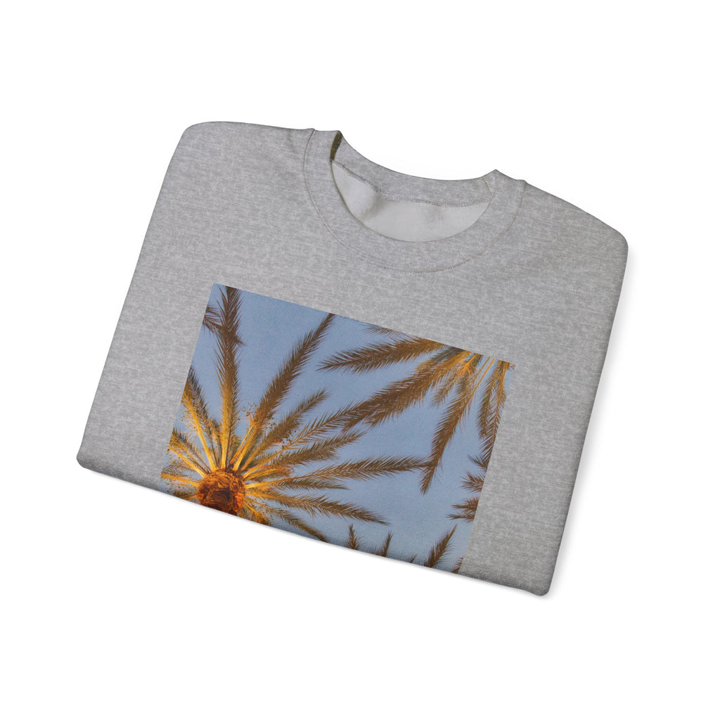 Palm Trees Crewneck Sweatshirt — Vintage Sunset California Vibe