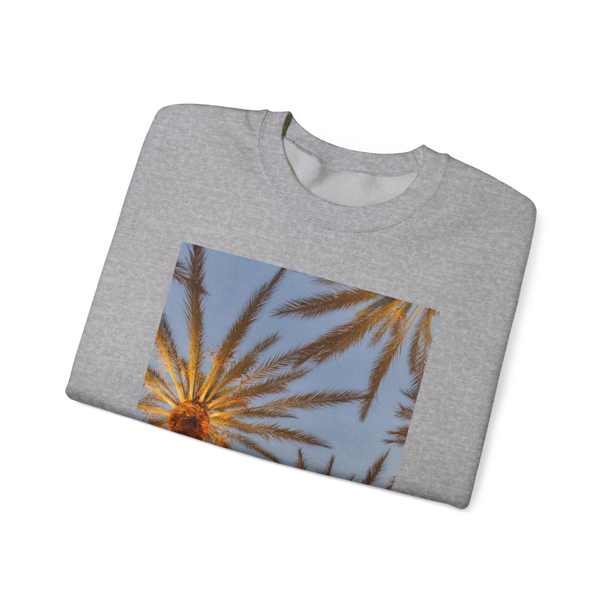 Palm Trees Crewneck Sweatshirt — Vintage Sunset California Vibe