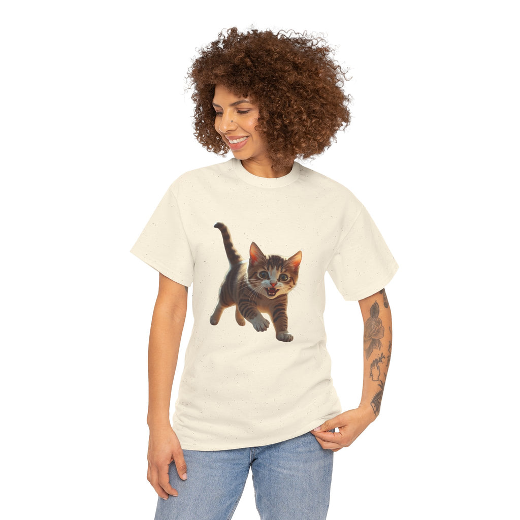 Kitten Graphic Tee — Cute Running Cat T-Shirt for Cat Lovers