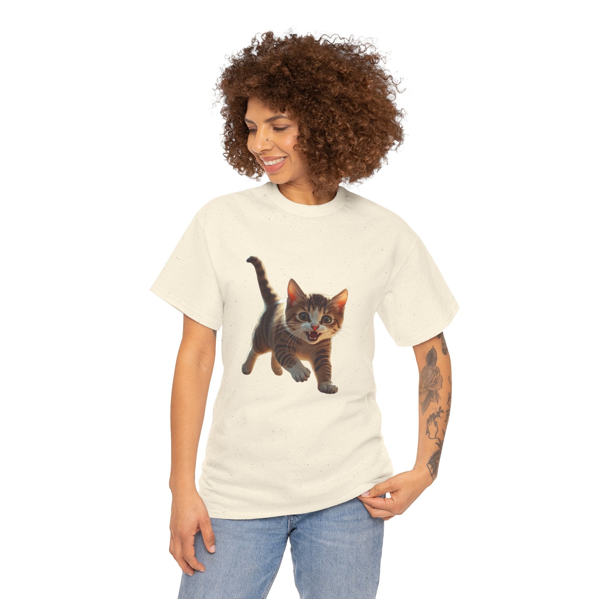 Kitten Graphic Tee — Cute Running Cat T-Shirt for Cat Lovers