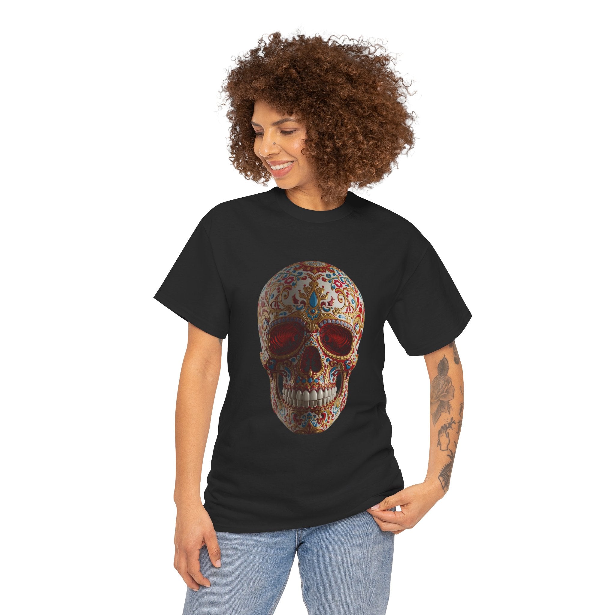 Sugar Skull T-Shirt — Day of the Dead Floral Skull Tee
