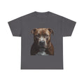 Pit Bull Portrait T-Shirt — Realistic Dog Face Tee for Dog Lovers