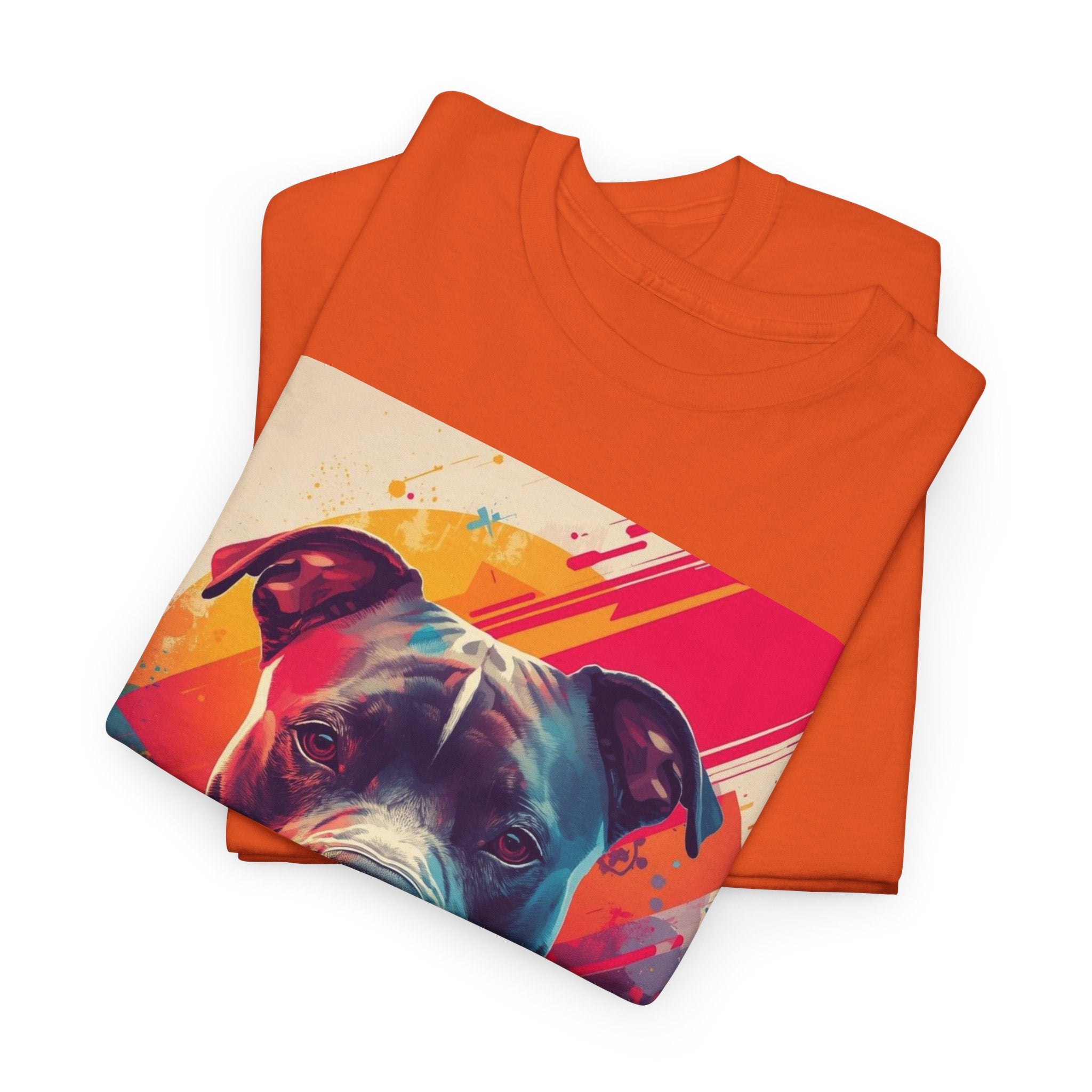 Pit Bull Pop Art T-Shirt — Colorful Abstract Dog Portrait Tee