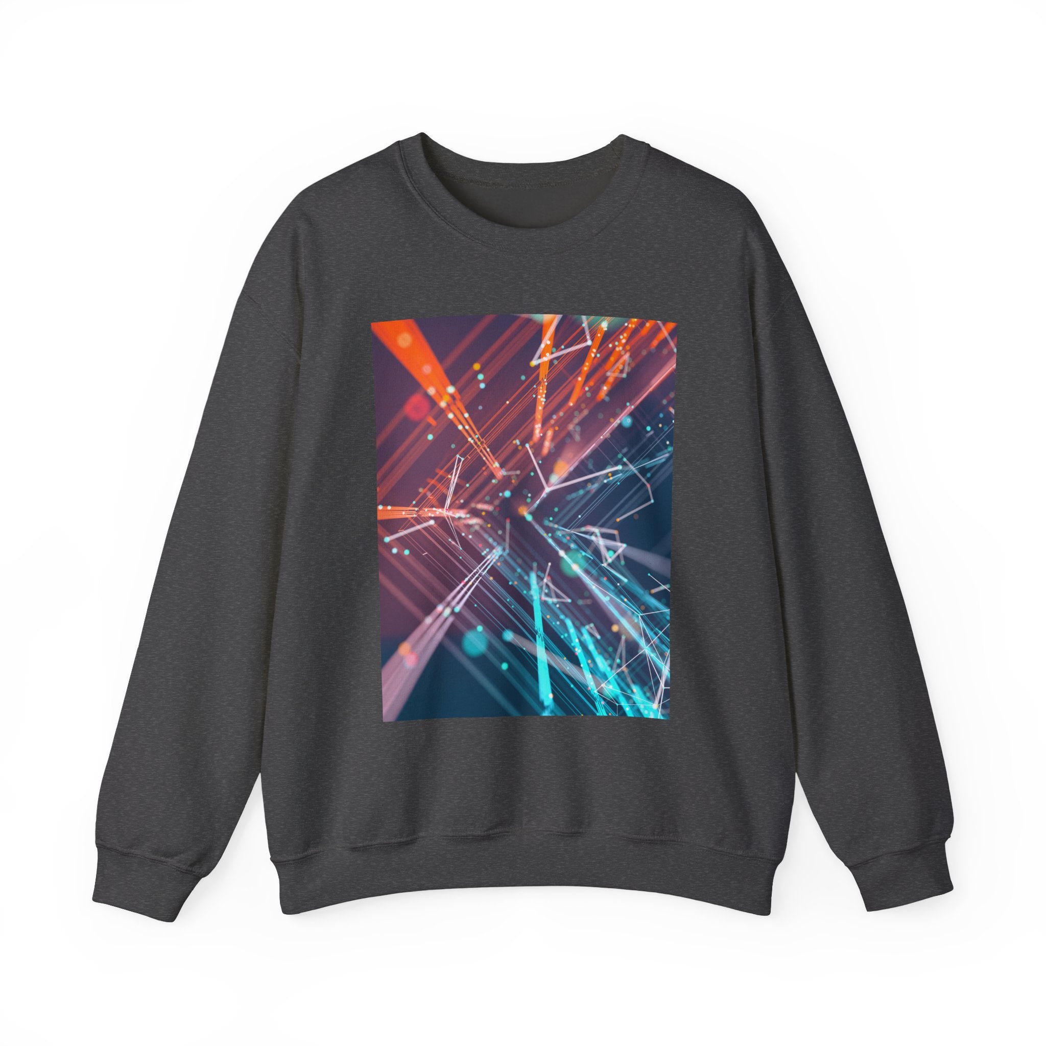 Abstract Neon Lights Crewneck Sweatshirt