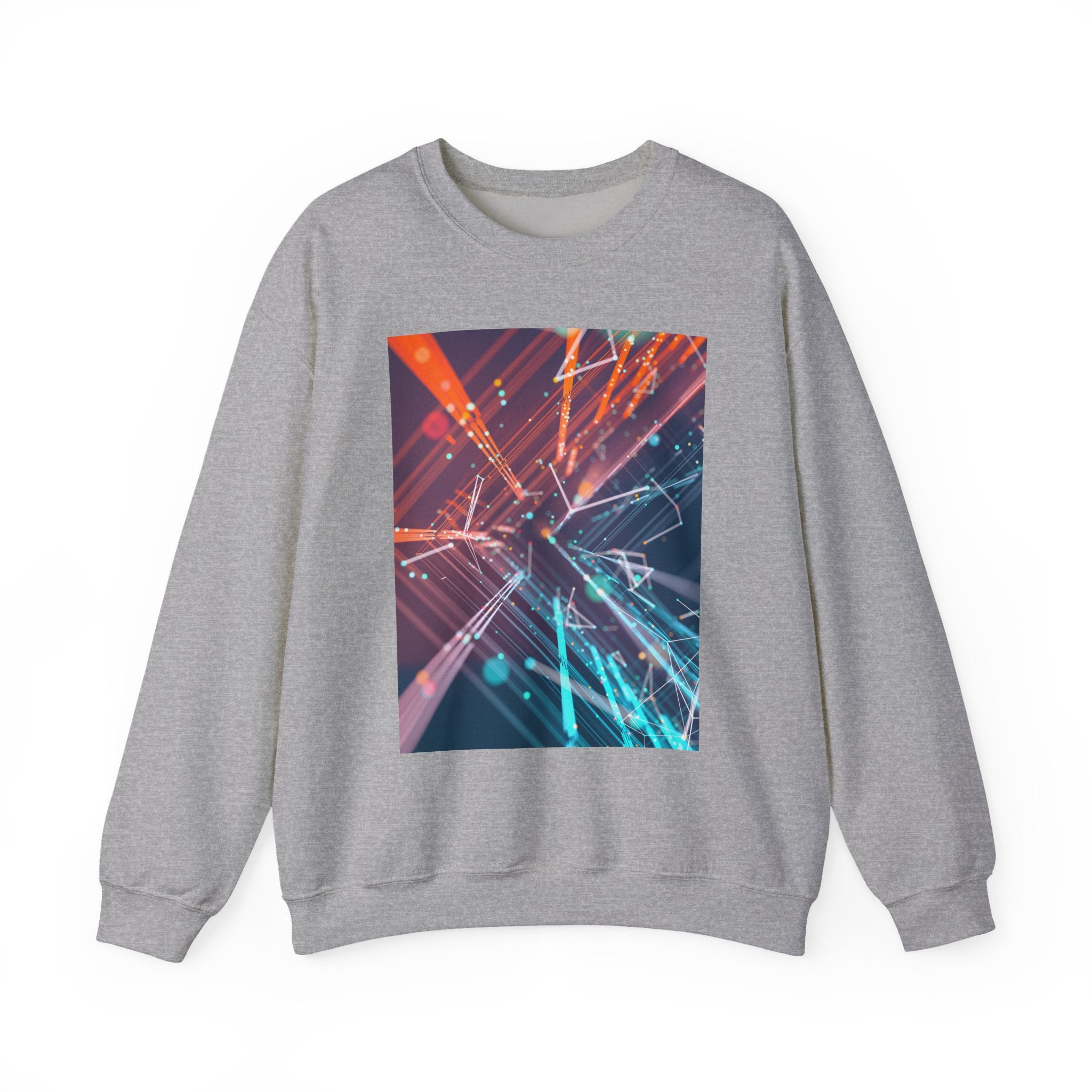 Abstract Neon Lights Crewneck Sweatshirt