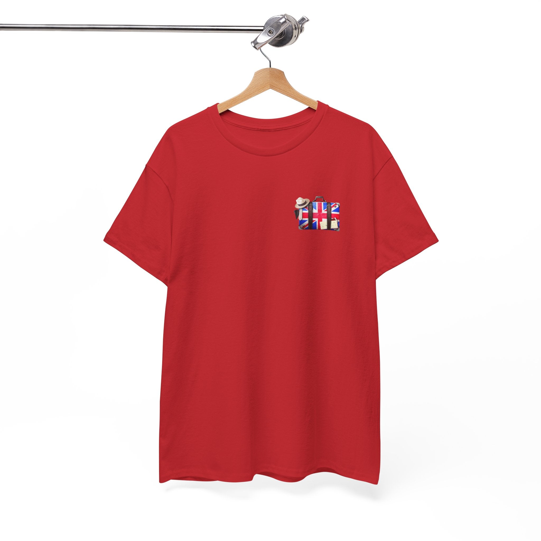 Travel Tee — Union Jack Suitcase Graphic T-Shirt