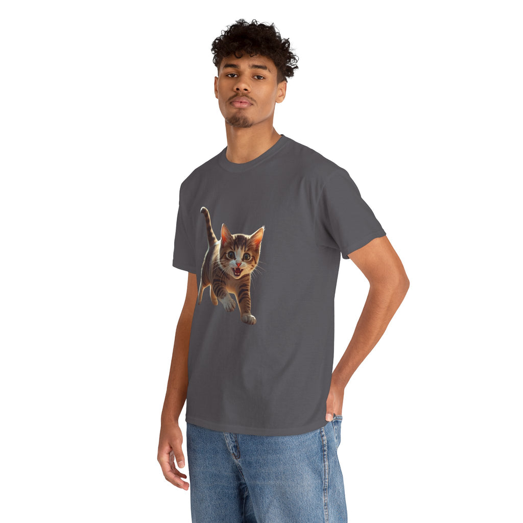 Kitten Graphic Tee — Cute Running Cat T-Shirt for Cat Lovers