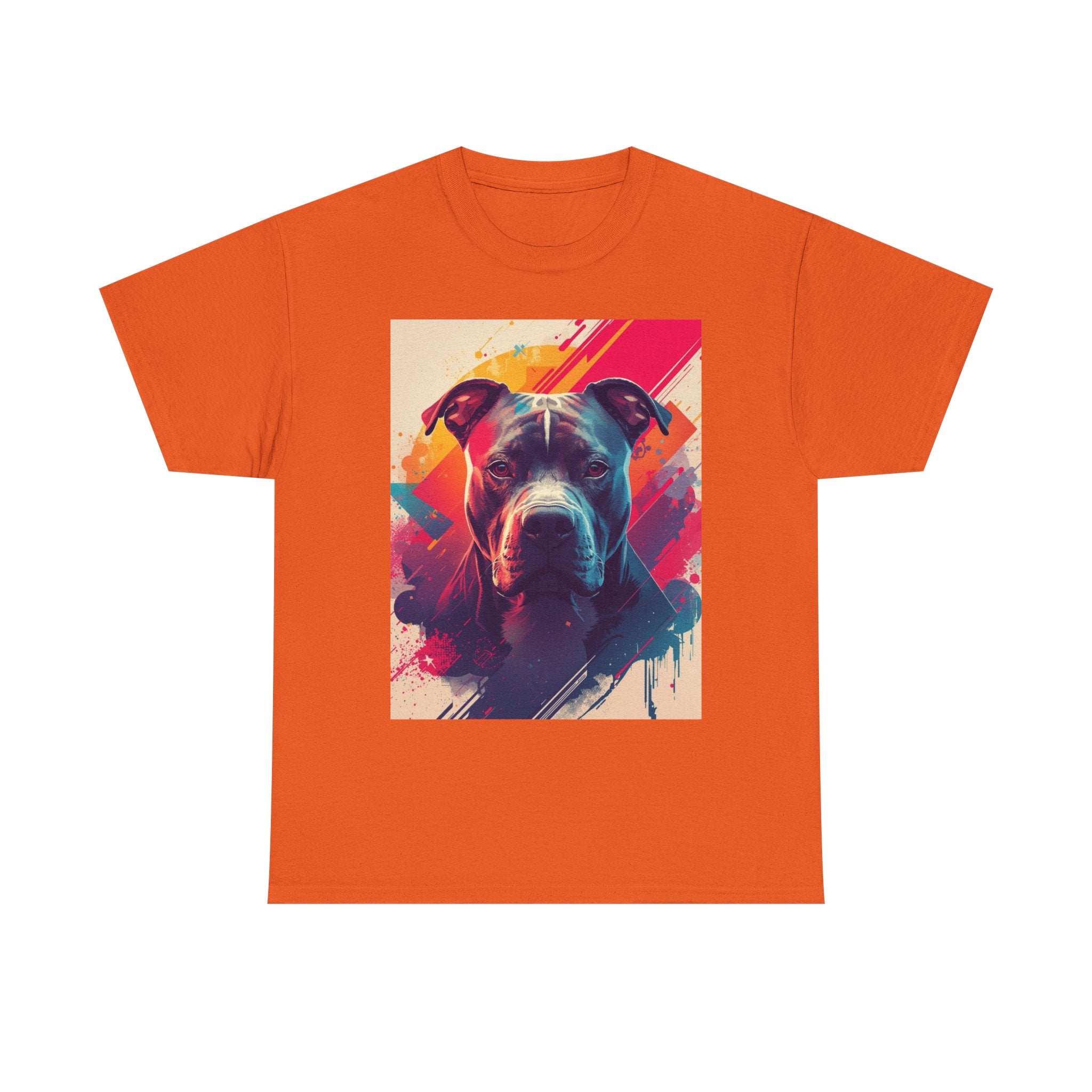 Pit Bull Pop Art T-Shirt — Colorful Abstract Dog Portrait Tee