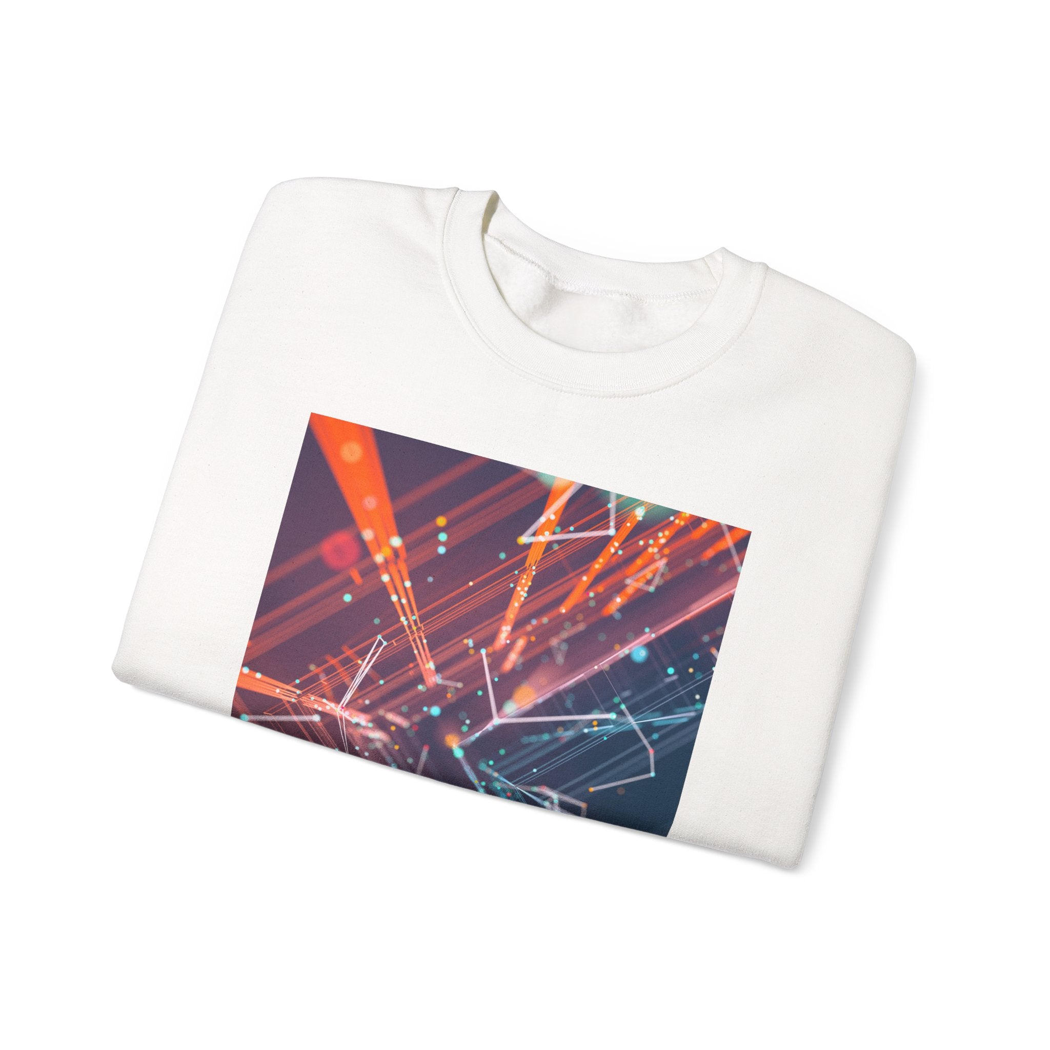Abstract Neon Lights Crewneck Sweatshirt