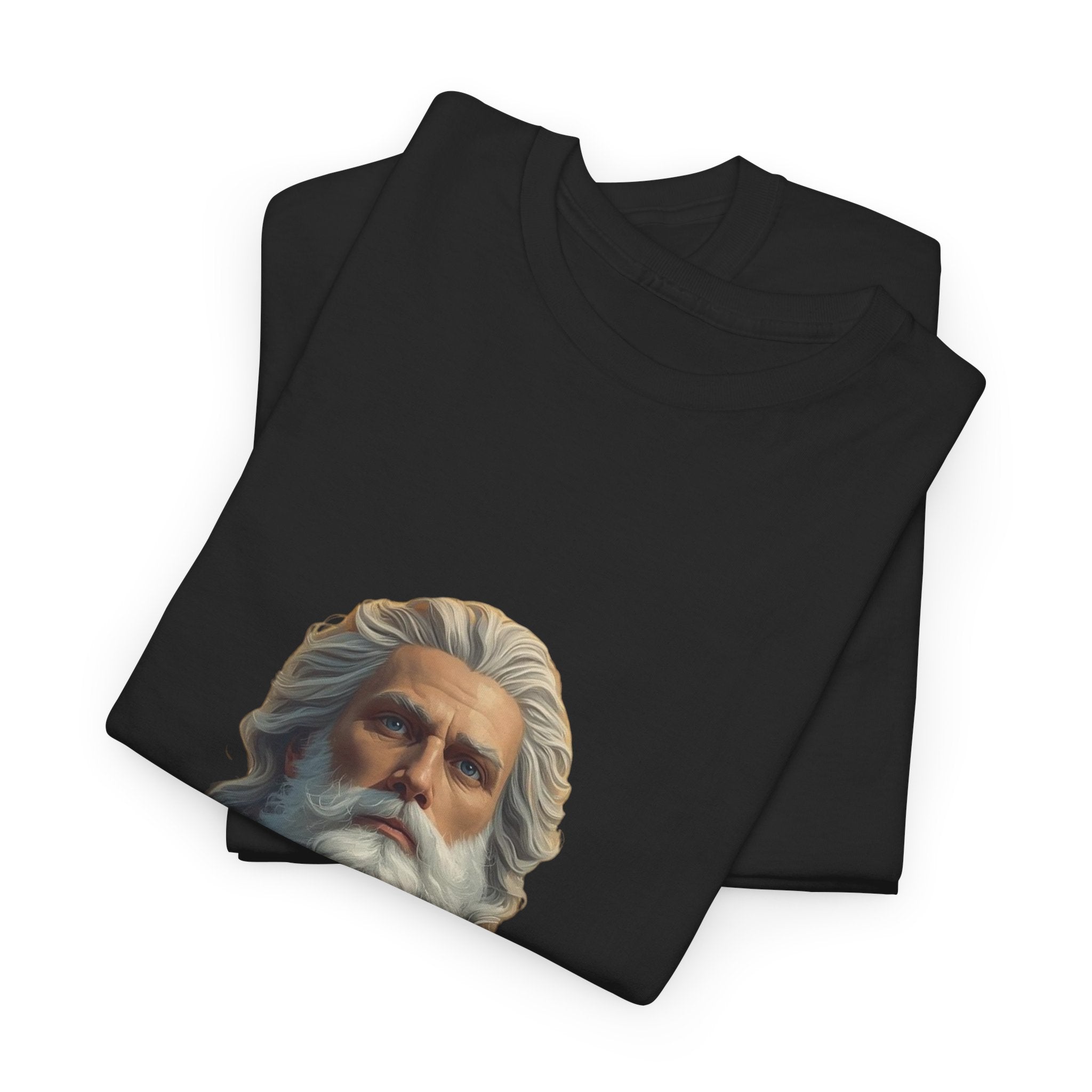God Portrait T-Shirt — Classical Bearded Deity Art Tee