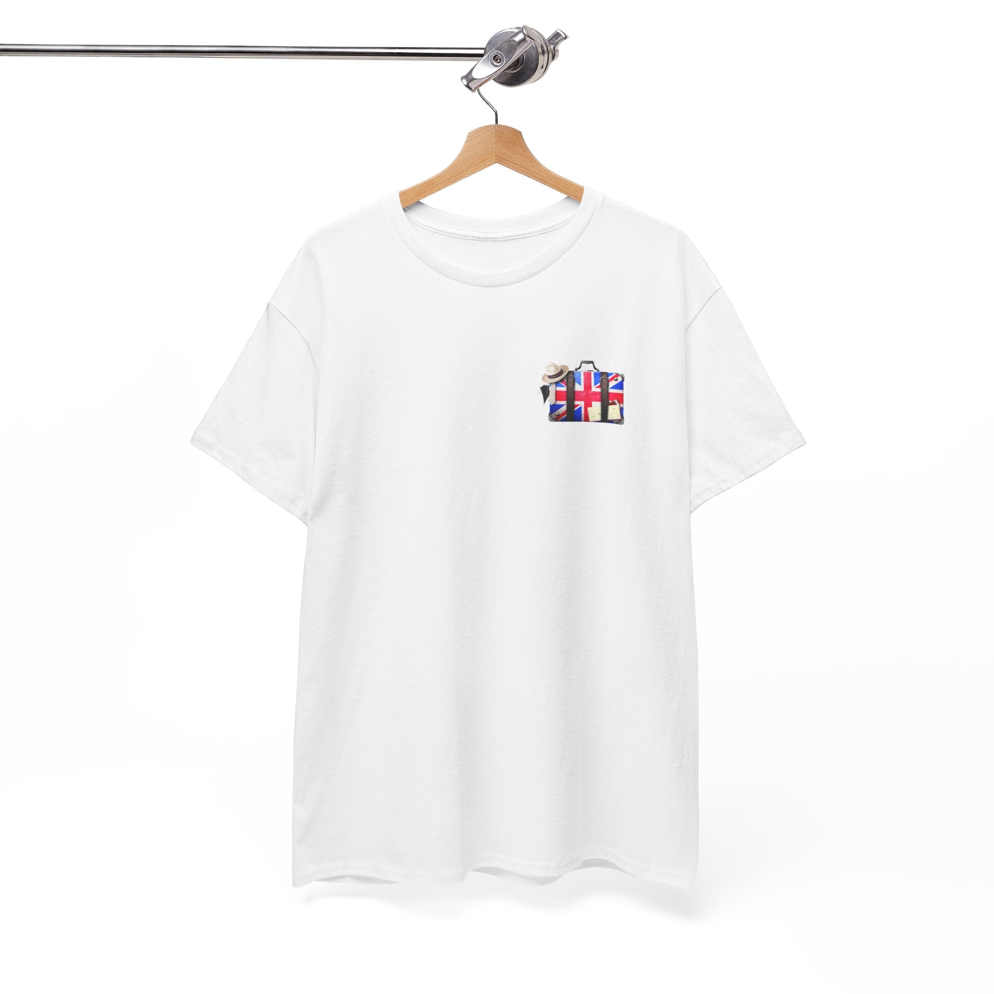 Travel Tee — Union Jack Suitcase Graphic T-Shirt