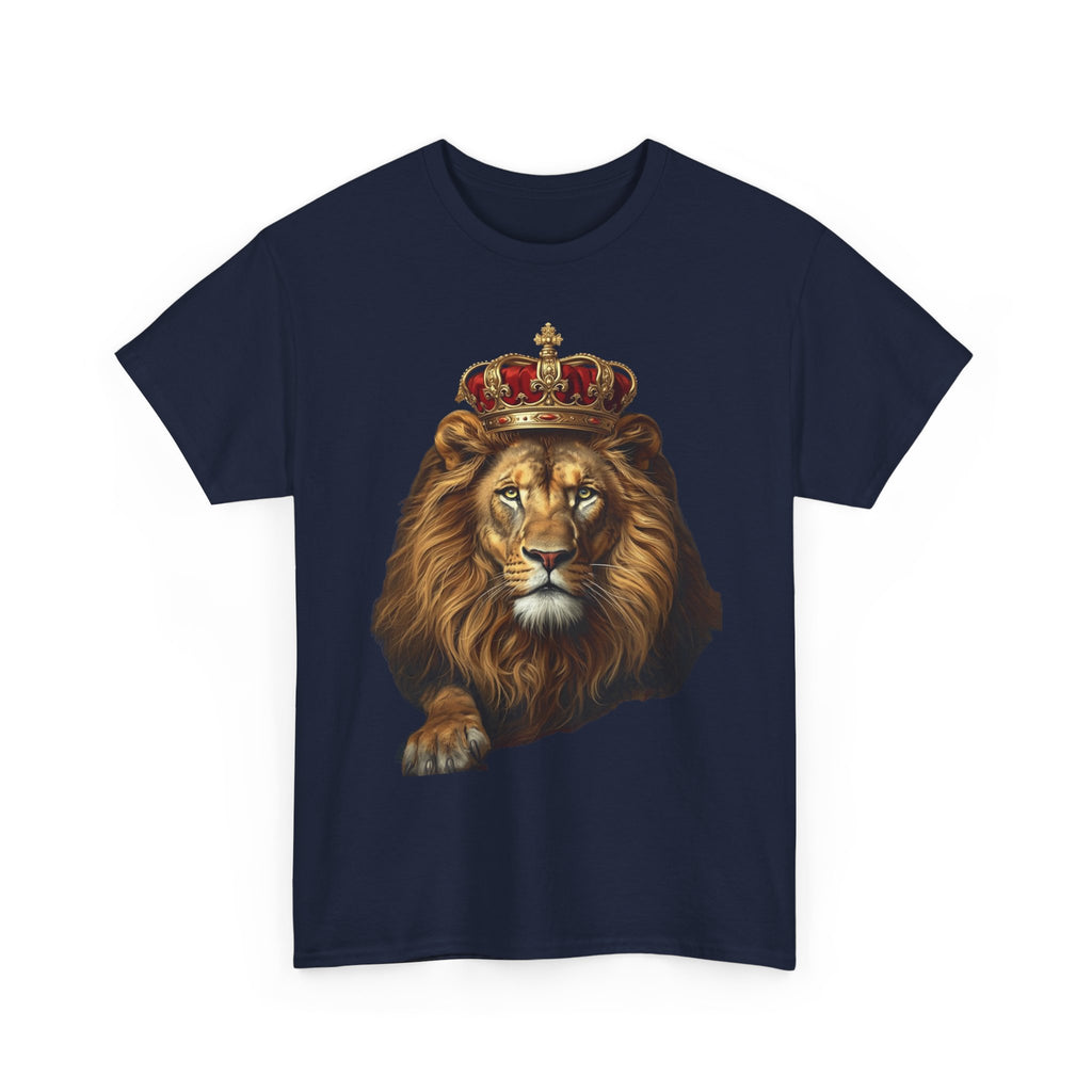 Lion King Crown T-Shirt — Regal Lion Graphic Tee for Men & Women
