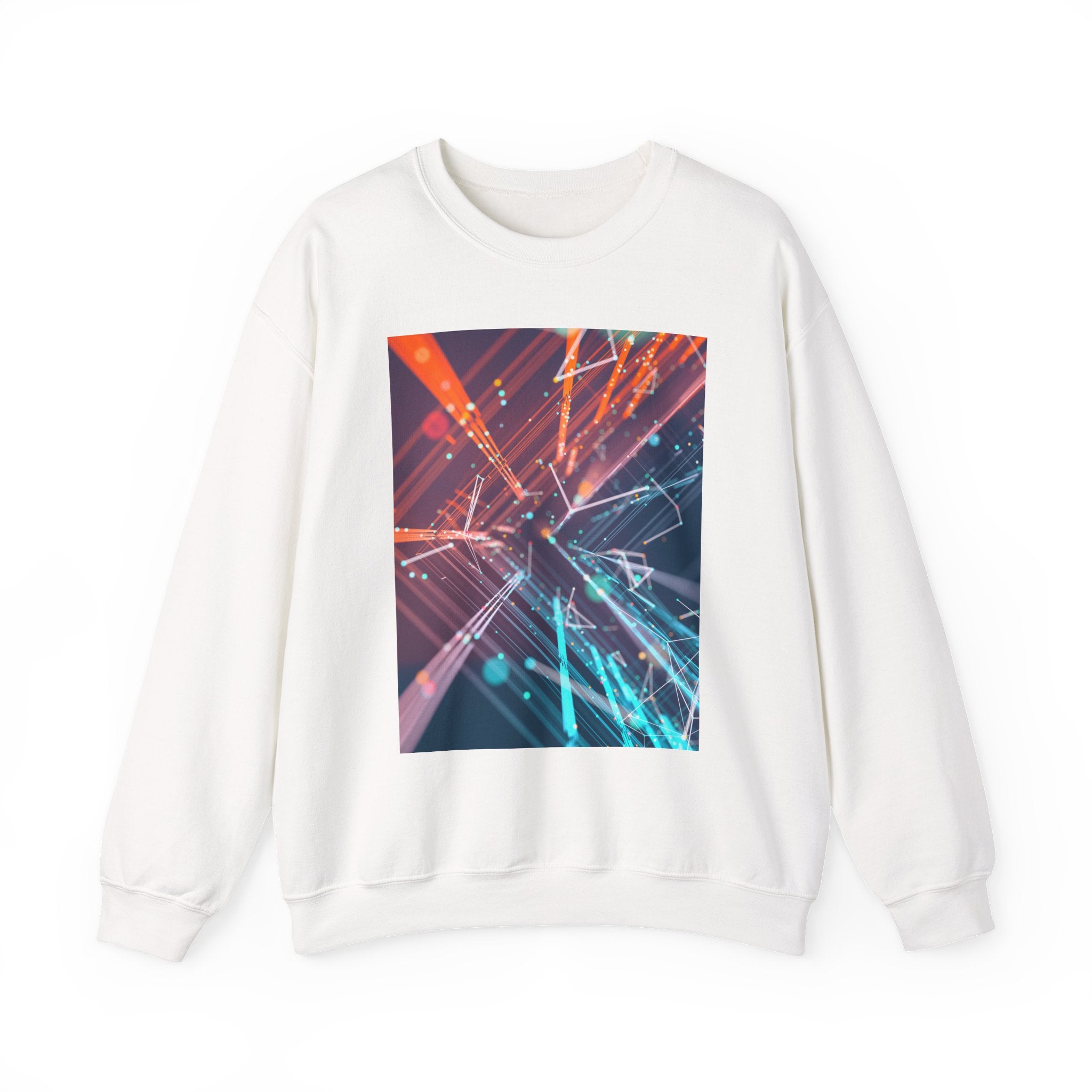 Abstract Neon Lights Crewneck Sweatshirt
