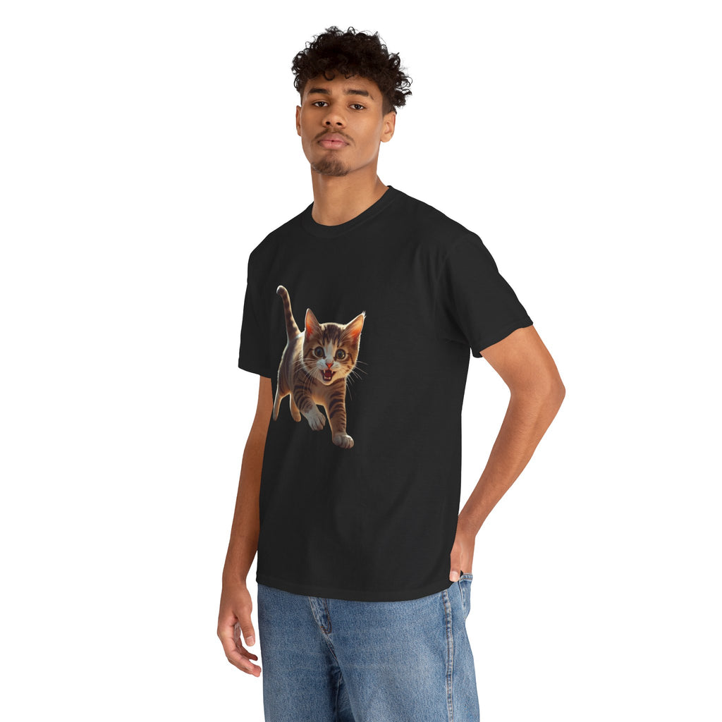Kitten Graphic Tee — Cute Running Cat T-Shirt for Cat Lovers