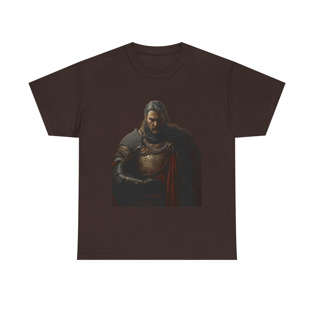 Knight Portrait T-Shirt — Dark Medieval Armor Graphic Tee