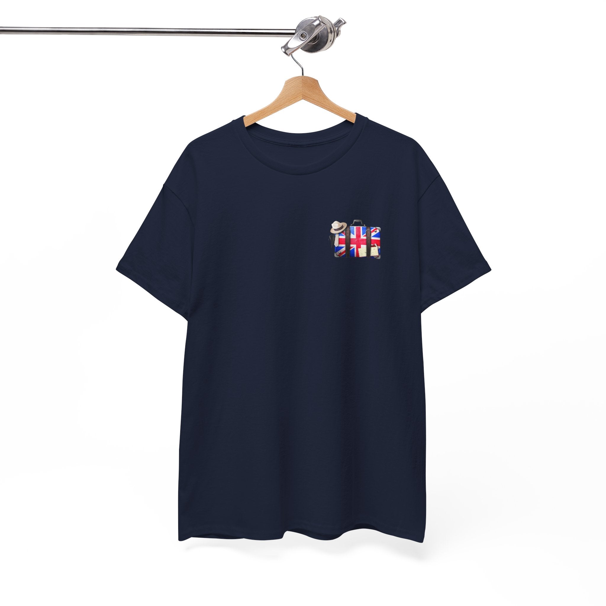 Travel Tee — Union Jack Suitcase Graphic T-Shirt