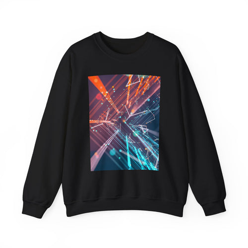 Abstract Neon Lights Crewneck Sweatshirt