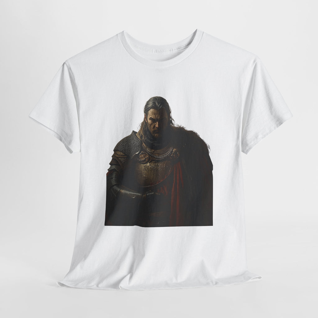 Knight Portrait T-Shirt — Dark Medieval Armor Graphic Tee