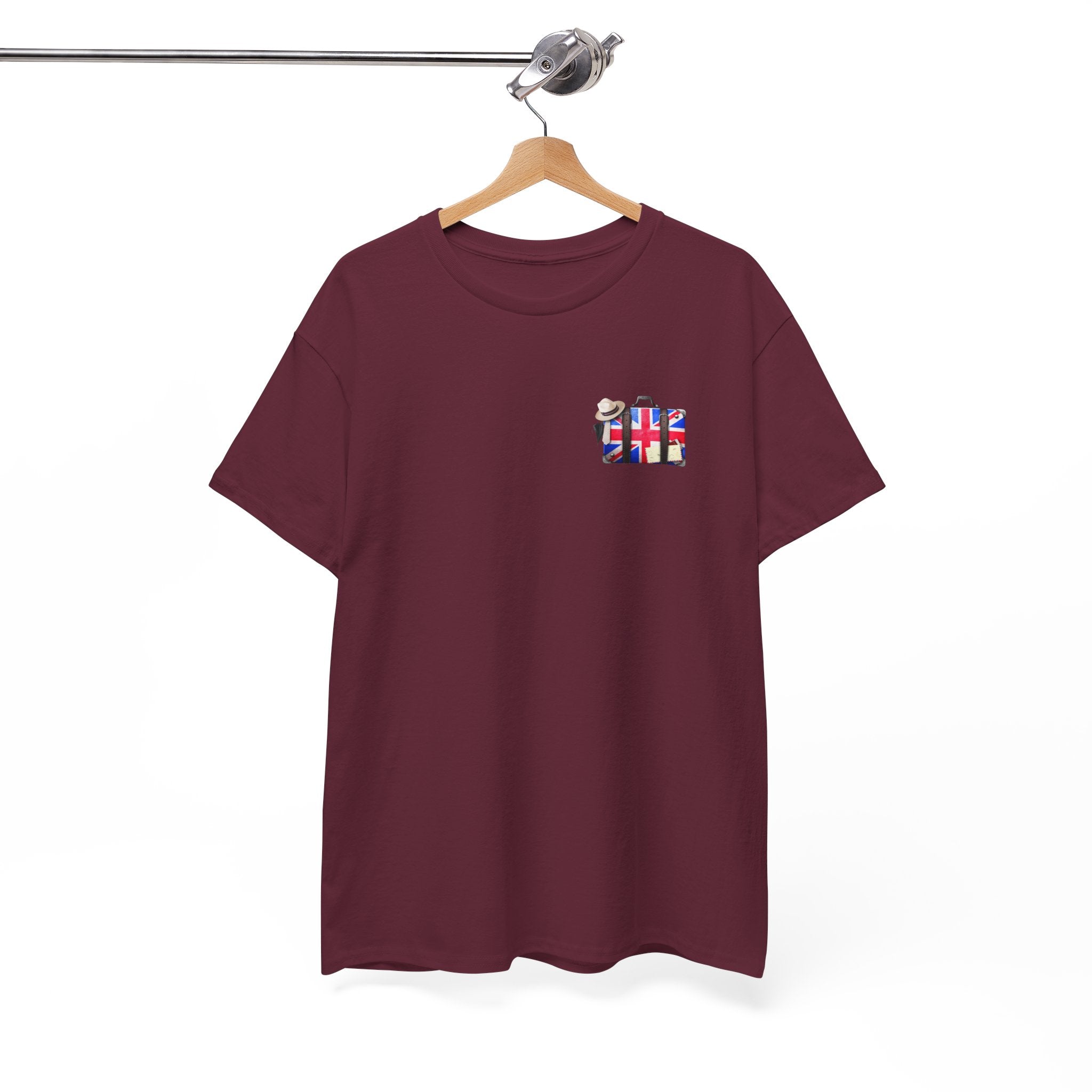 Travel Tee — Union Jack Suitcase Graphic T-Shirt