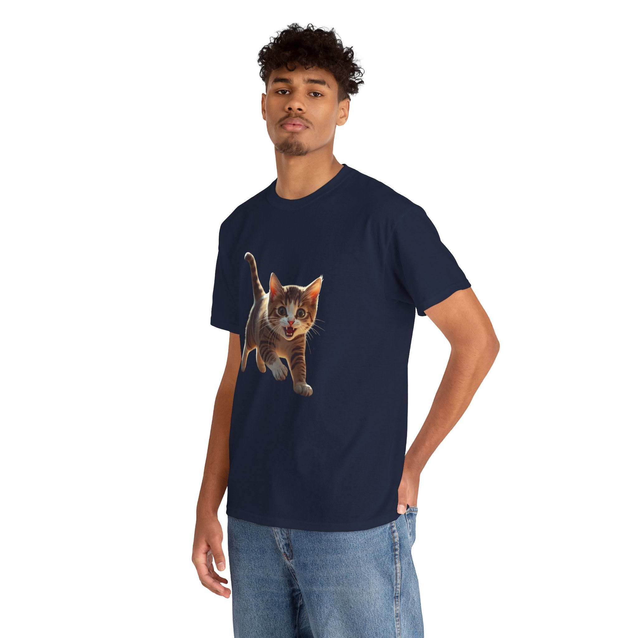 Kitten Graphic Tee — Cute Running Cat T-Shirt for Cat Lovers
