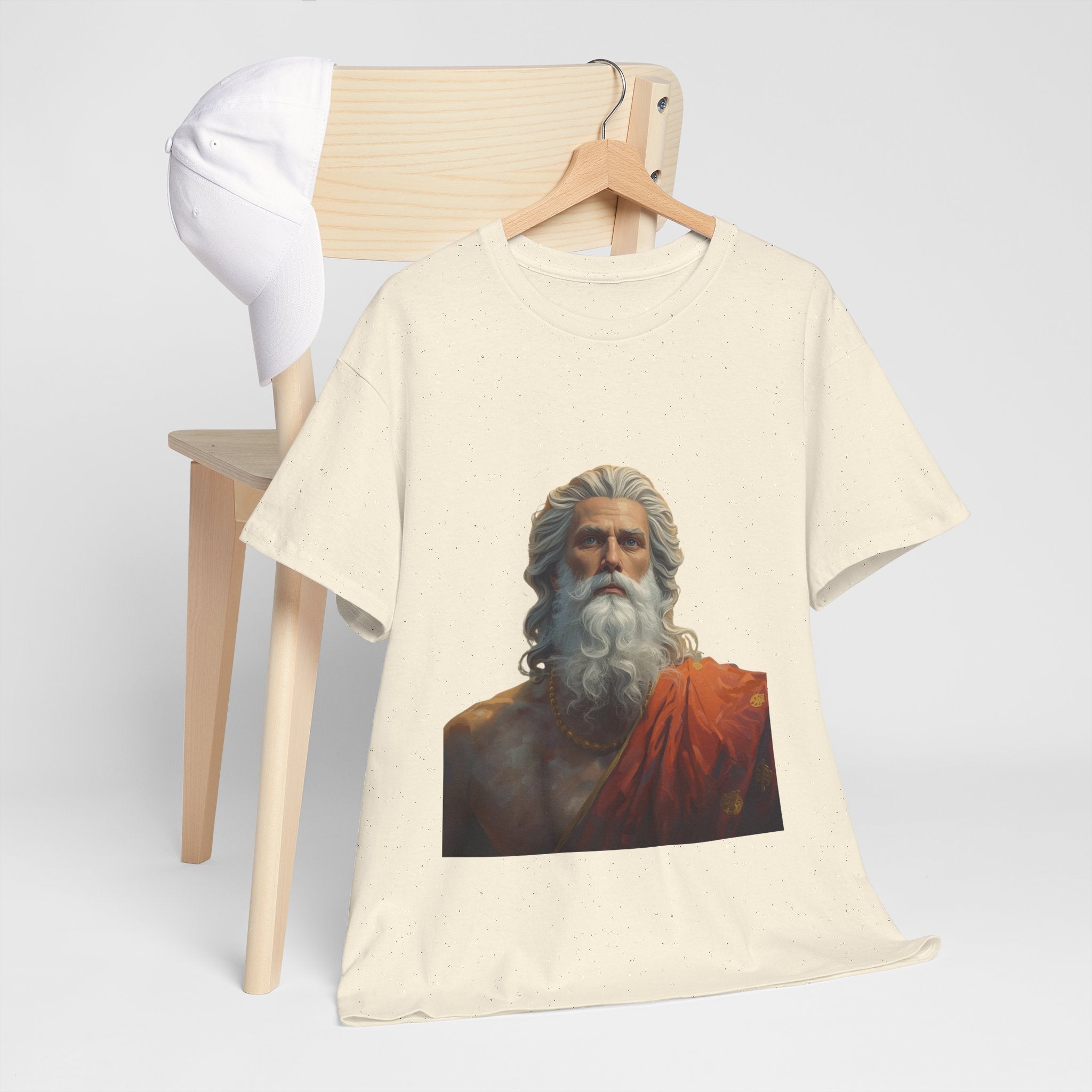 God Portrait T-Shirt — Classical Bearded Deity Art Tee