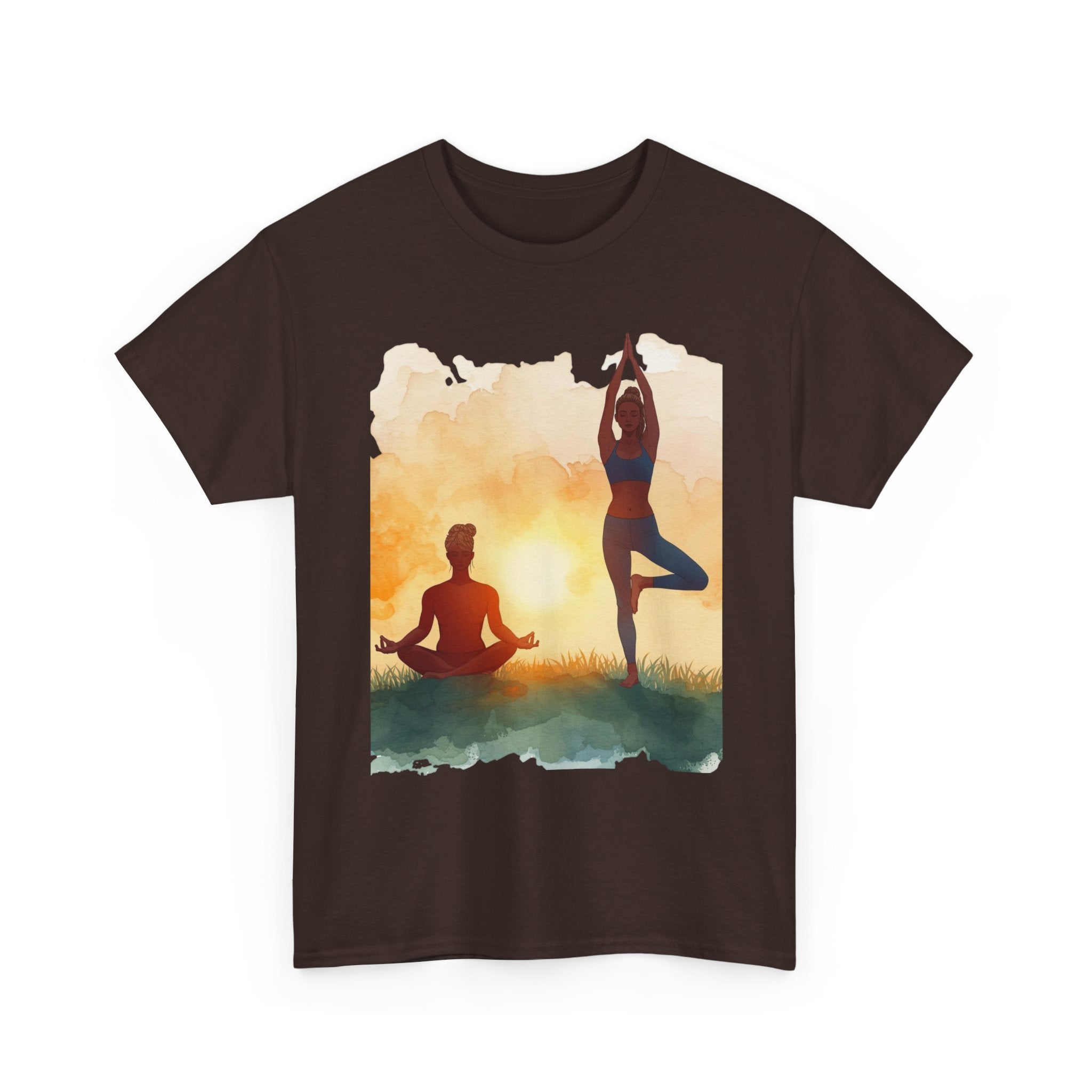 Yoga Sunset Tee — Meditation & Balance T-Shirt