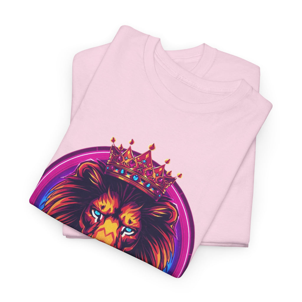 Lion King Crown T-Shirt — Vibrant Neon Lion Graphic Tee