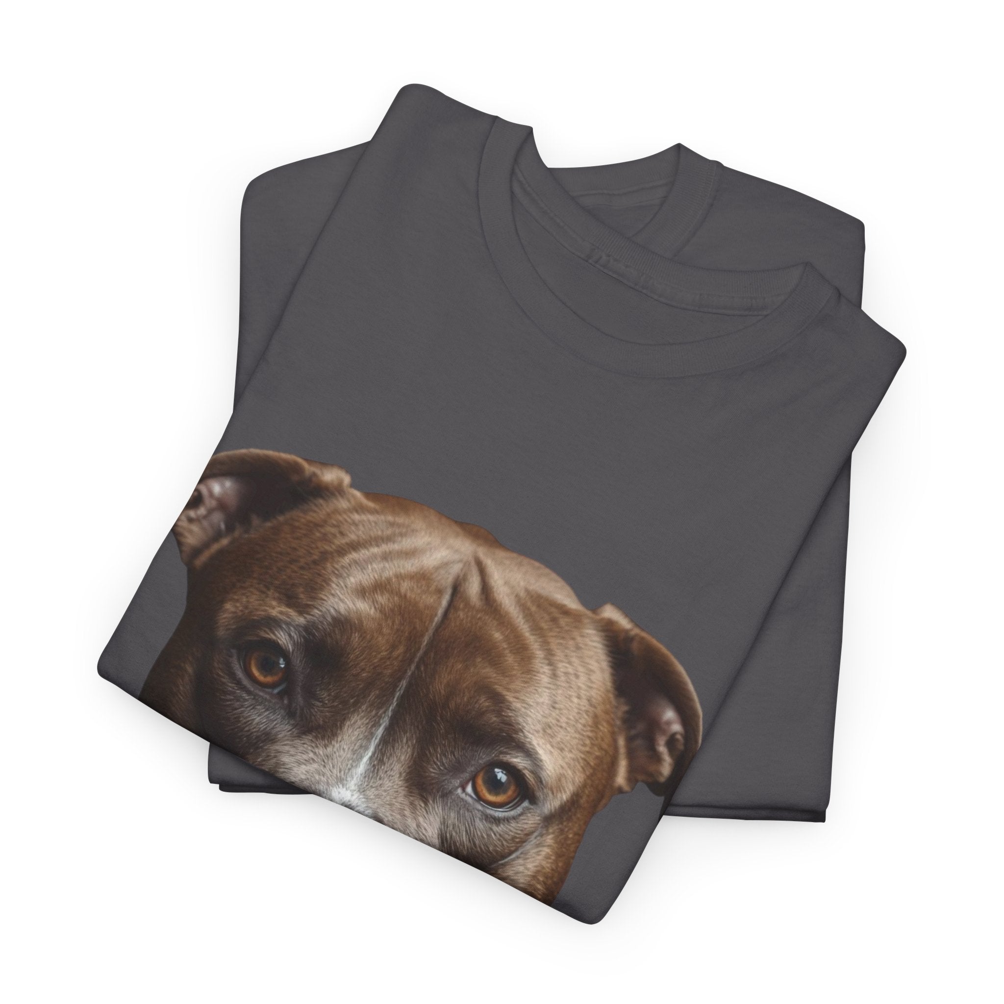 Pit Bull Portrait T-Shirt — Realistic Dog Face Tee for Dog Lovers