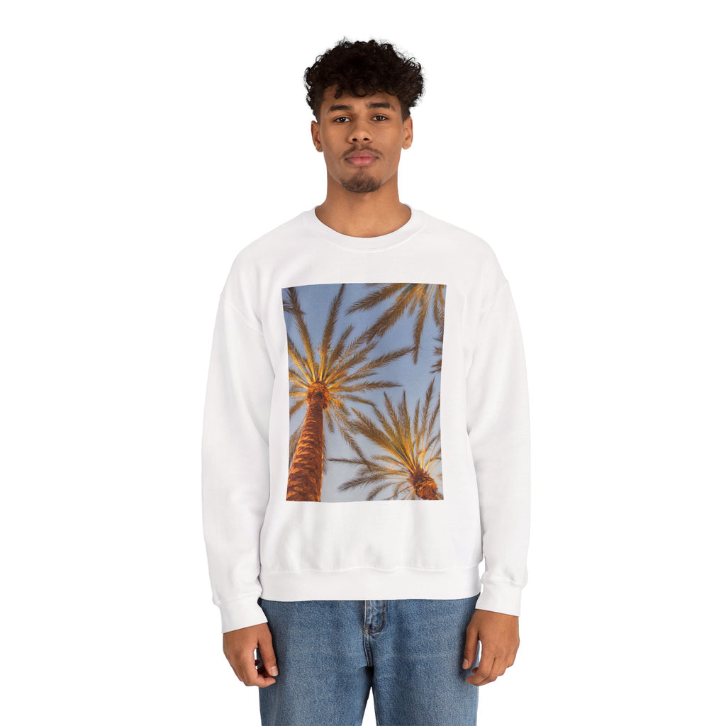Palm Trees Crewneck Sweatshirt — Vintage Sunset California Vibe