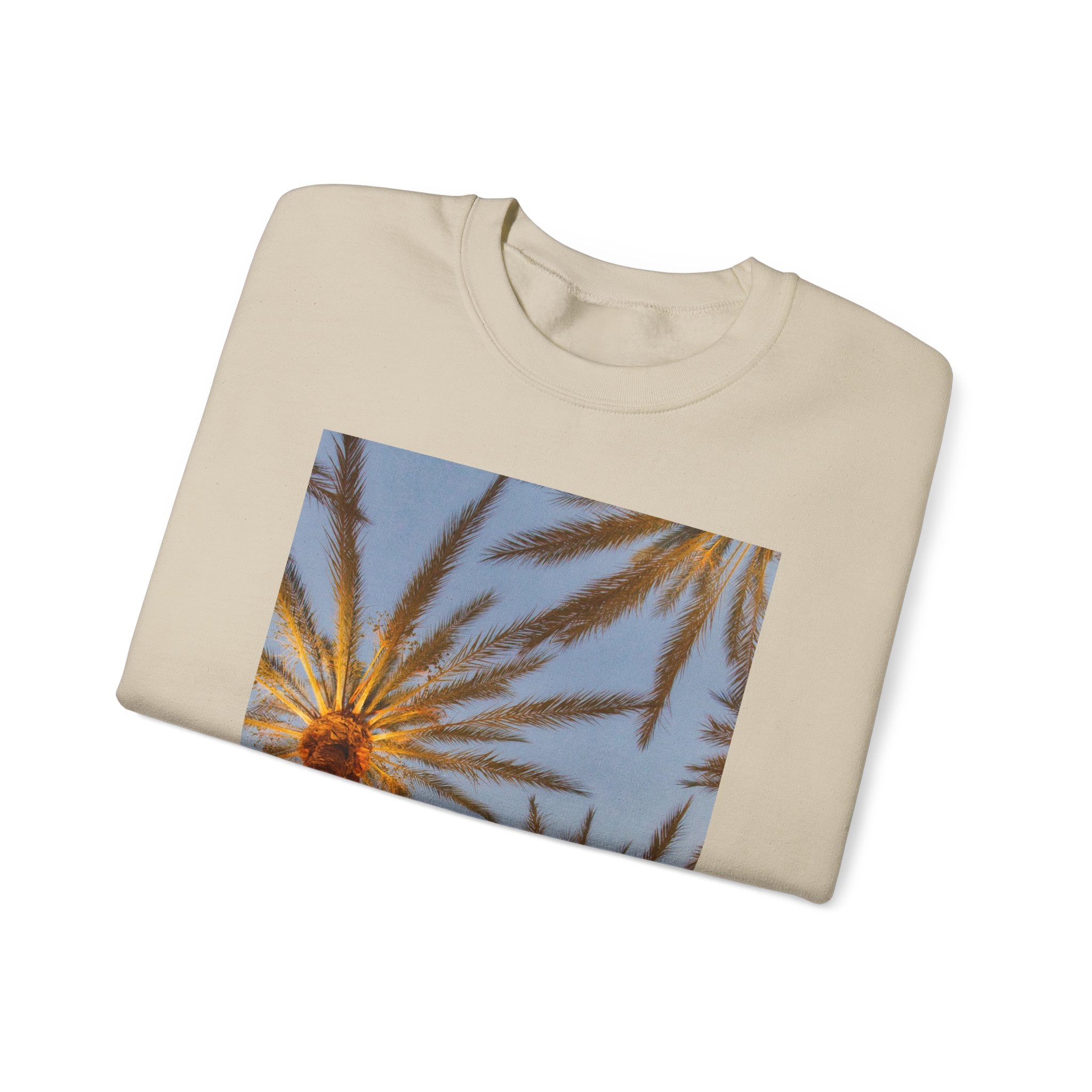 Palm Trees Crewneck Sweatshirt — Vintage Sunset California Vibe