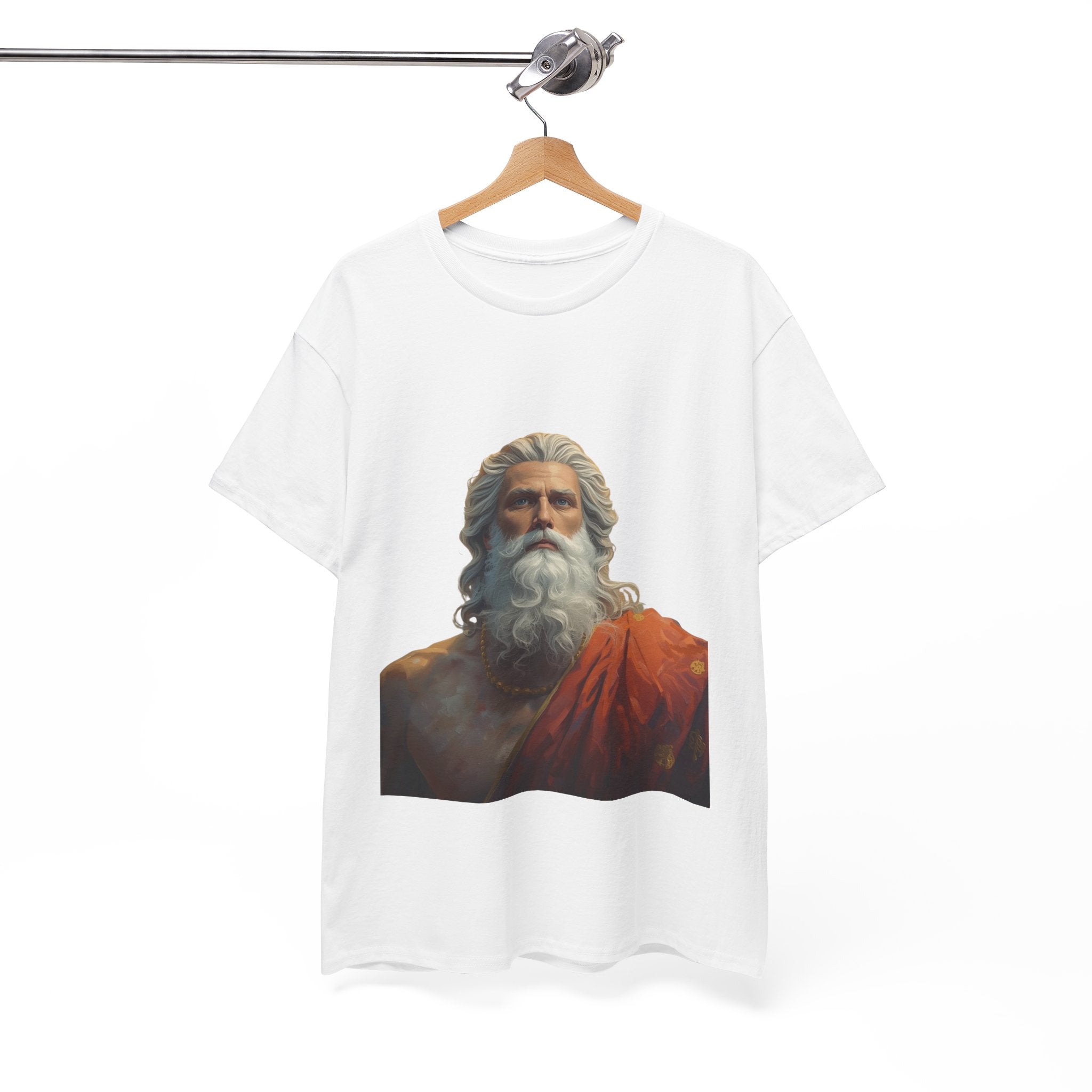 God Portrait T-Shirt — Classical Bearded Deity Art Tee