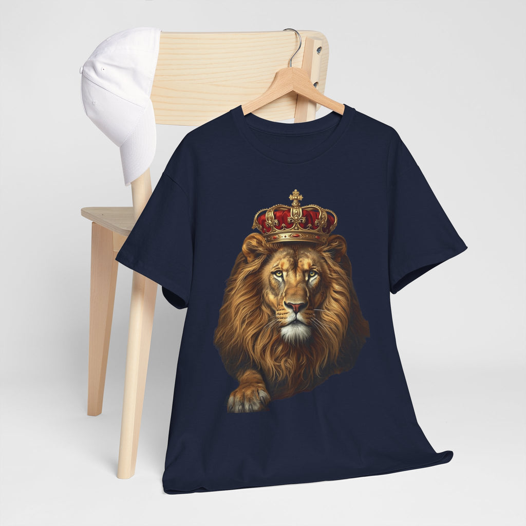 Lion King Crown T-Shirt — Regal Lion Graphic Tee for Men & Women