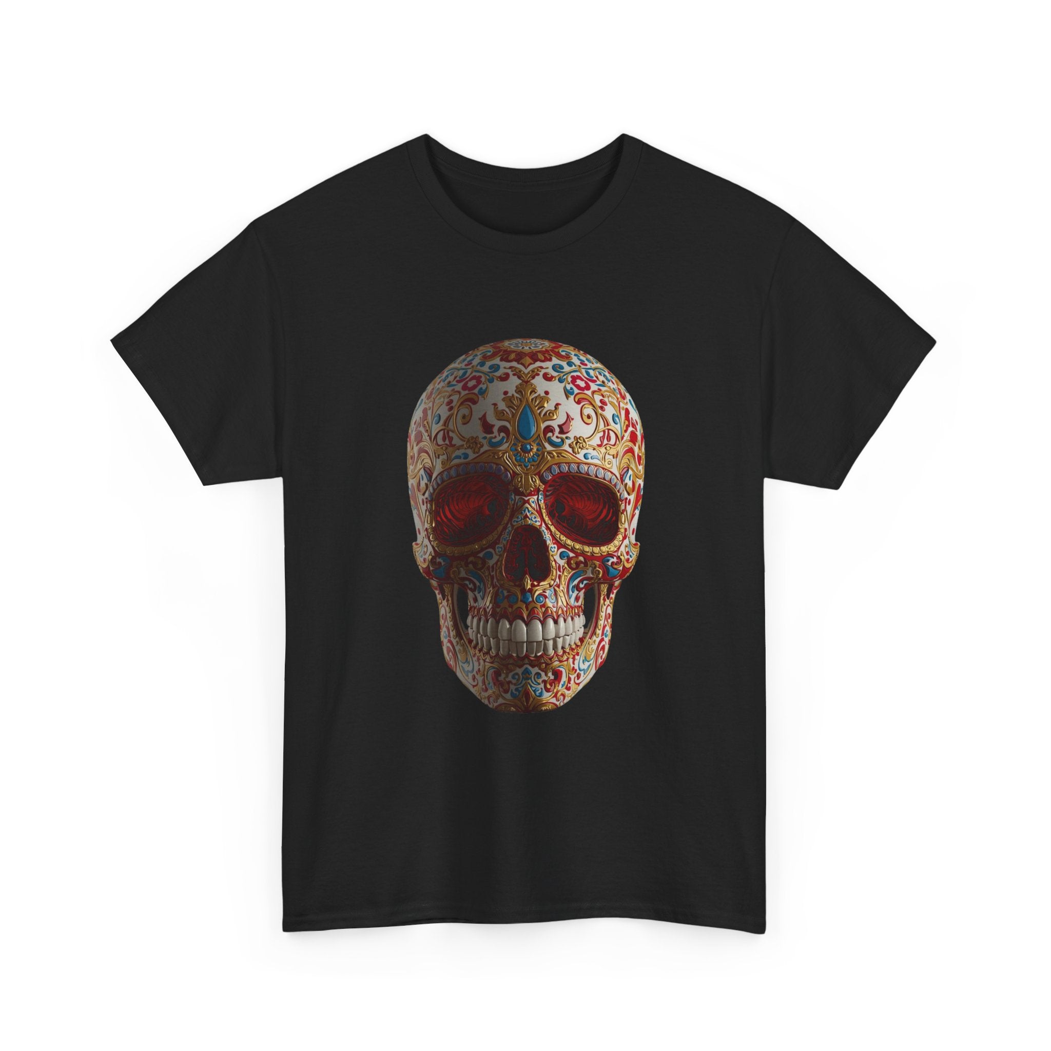 Sugar Skull T-Shirt — Day of the Dead Floral Skull Tee