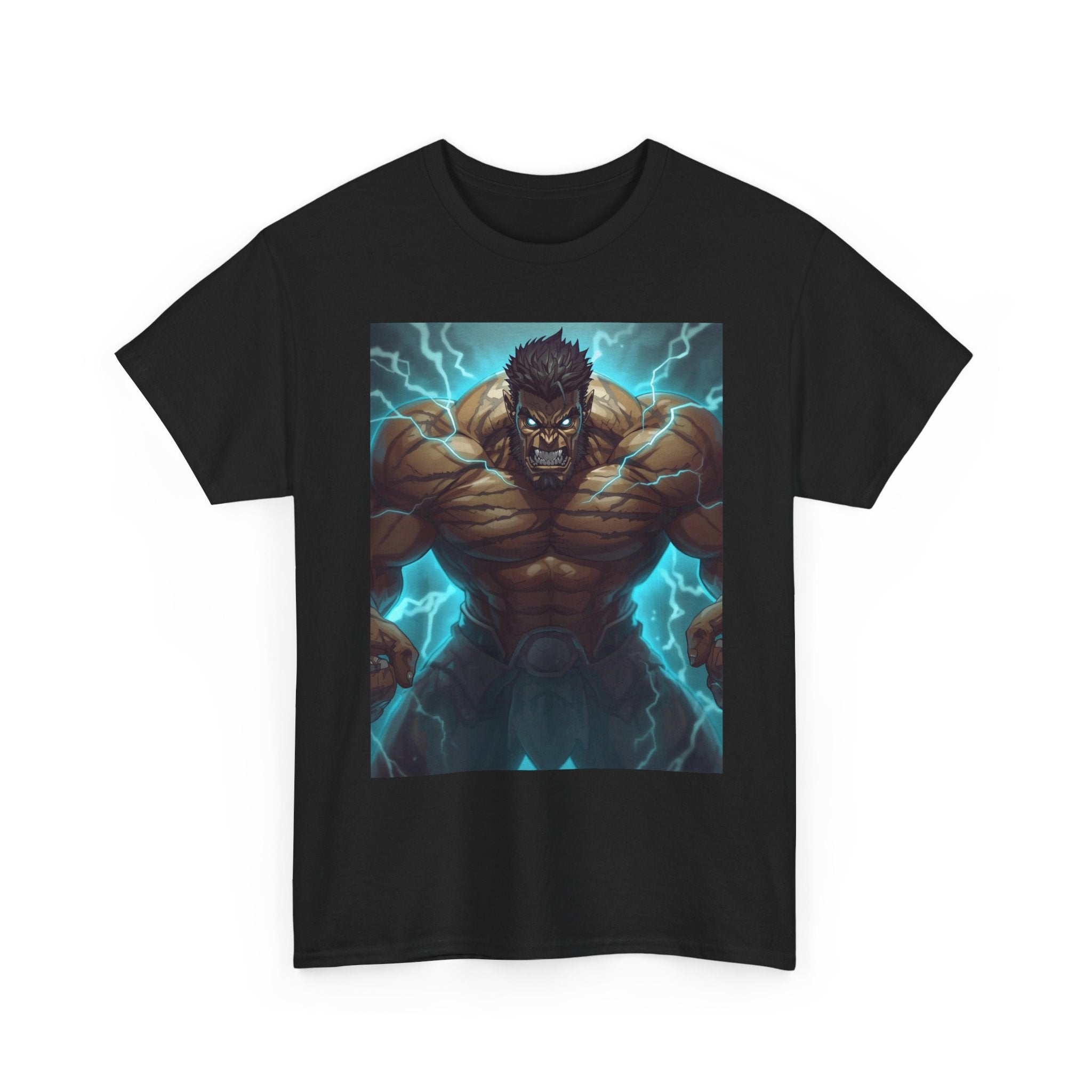 Thunder God Muscle Tee — Electric Hero Graphic T-Shirt