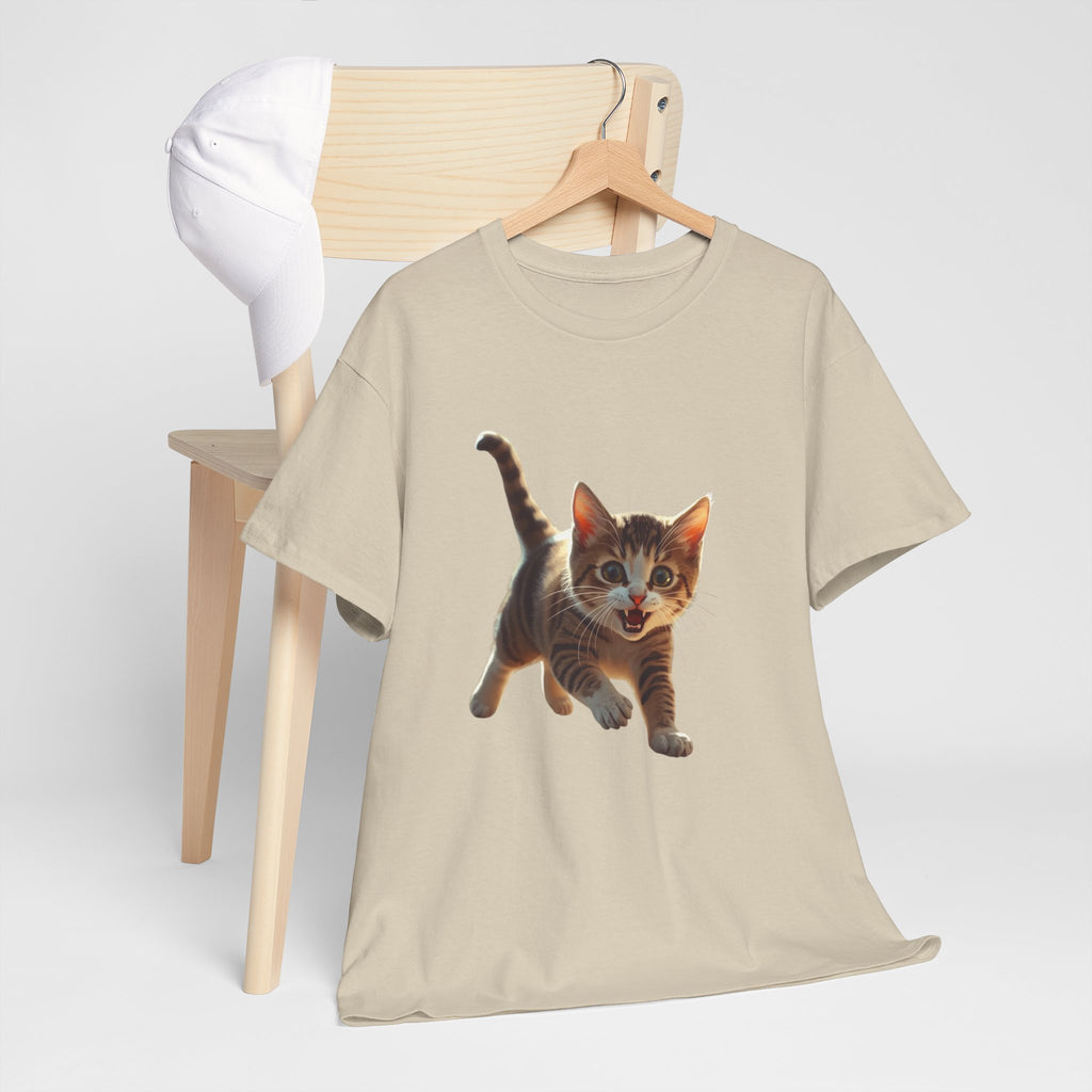 Kitten Graphic Tee — Cute Running Cat T-Shirt for Cat Lovers