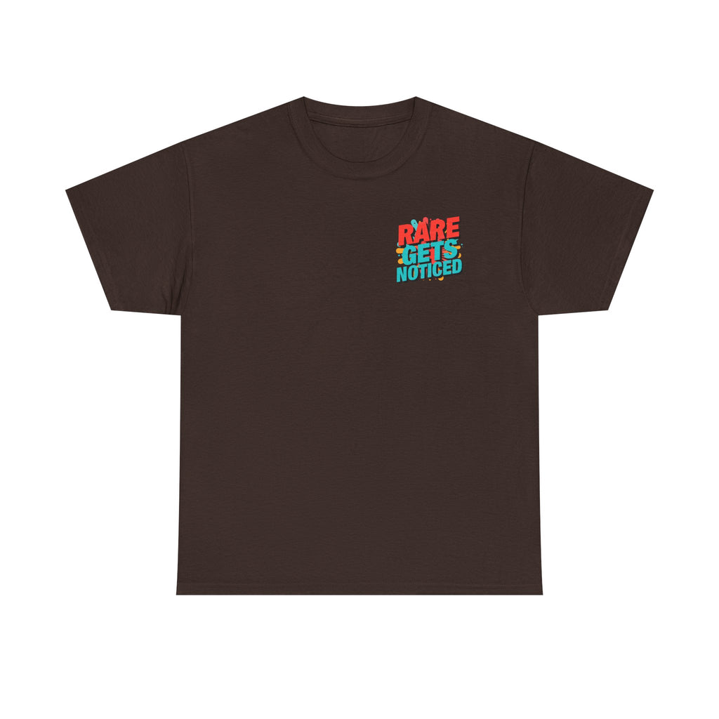 Rare Gets Noticed T-Shirt — Bold Retro Typography Tee