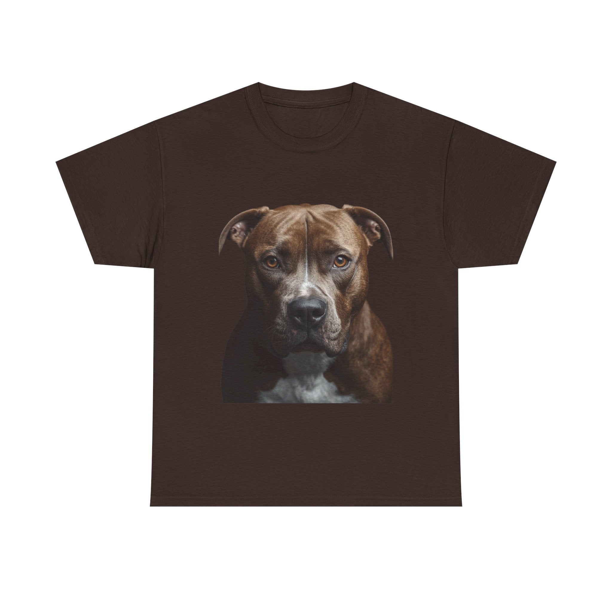 Pit Bull Portrait T-Shirt — Realistic Dog Face Tee for Dog Lovers