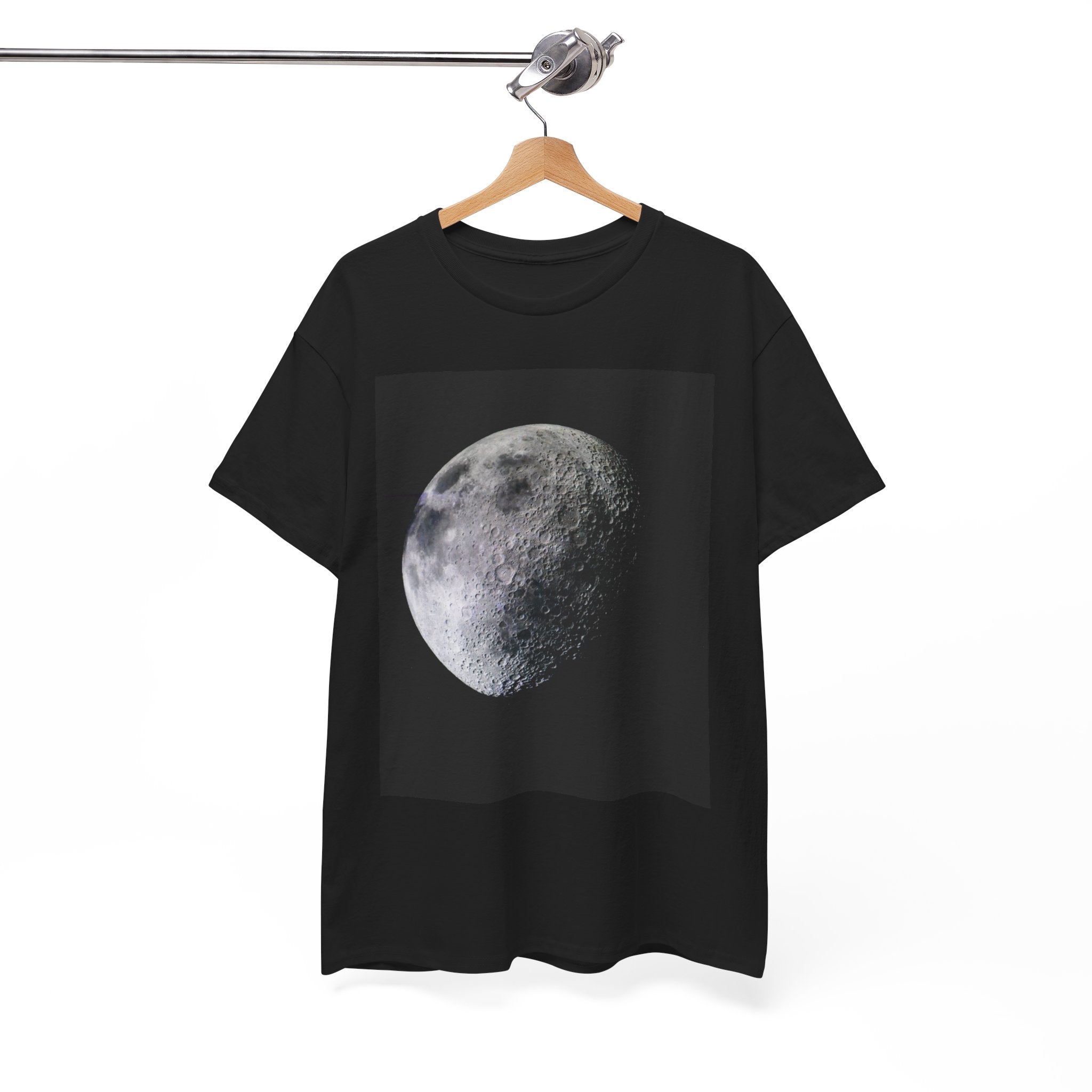 Moon Phase Tee — Realistic Half Moon Graphic T-Shirt