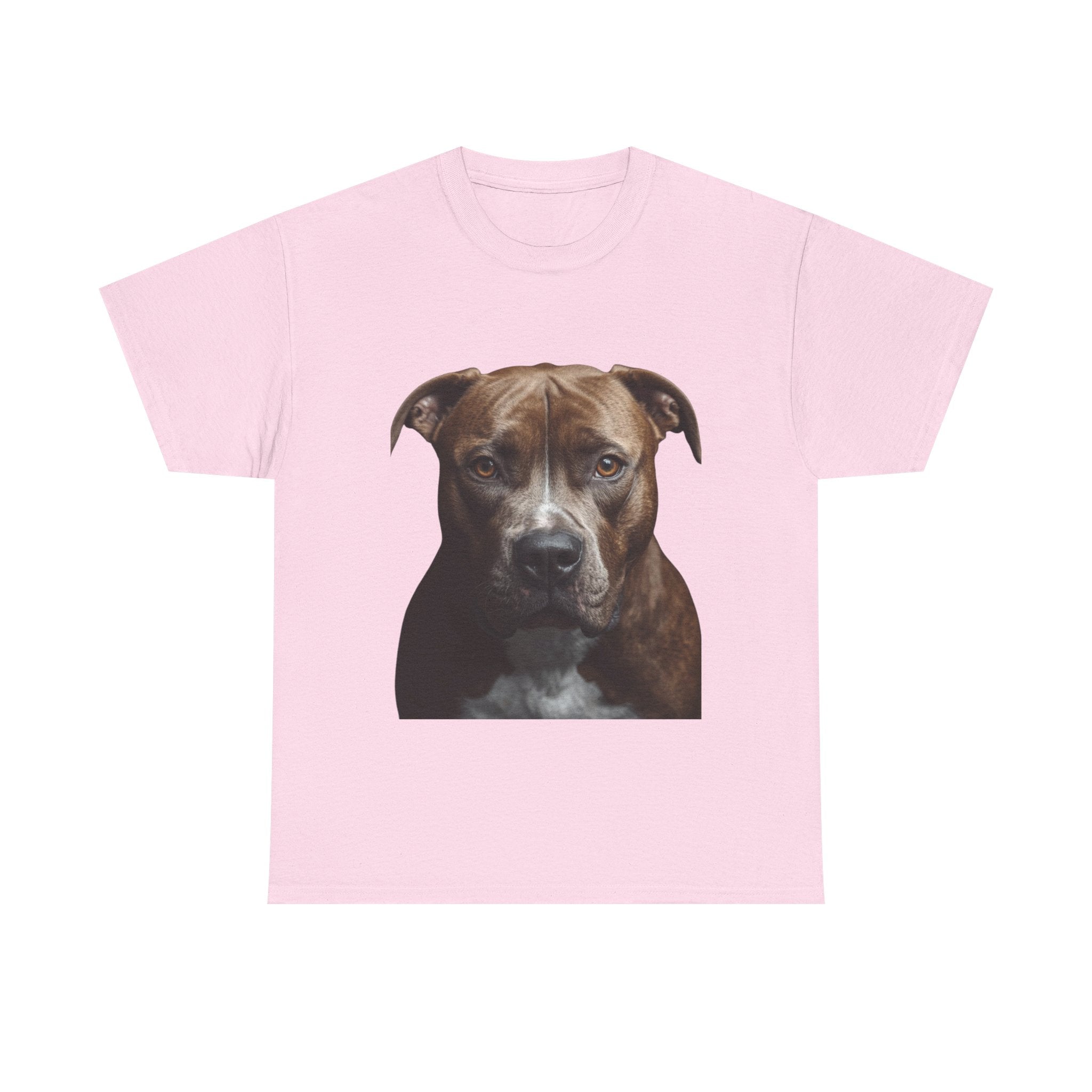 Pit Bull Portrait T-Shirt — Realistic Dog Face Tee for Dog Lovers