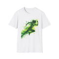 Runner Silhouette T-Shirt — Green Abstract Athletic Art