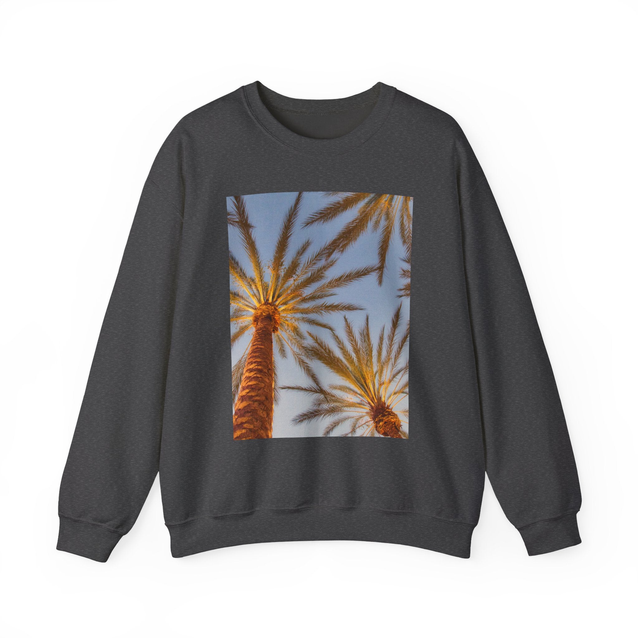Palm Trees Crewneck Sweatshirt — Vintage Sunset California Vibe