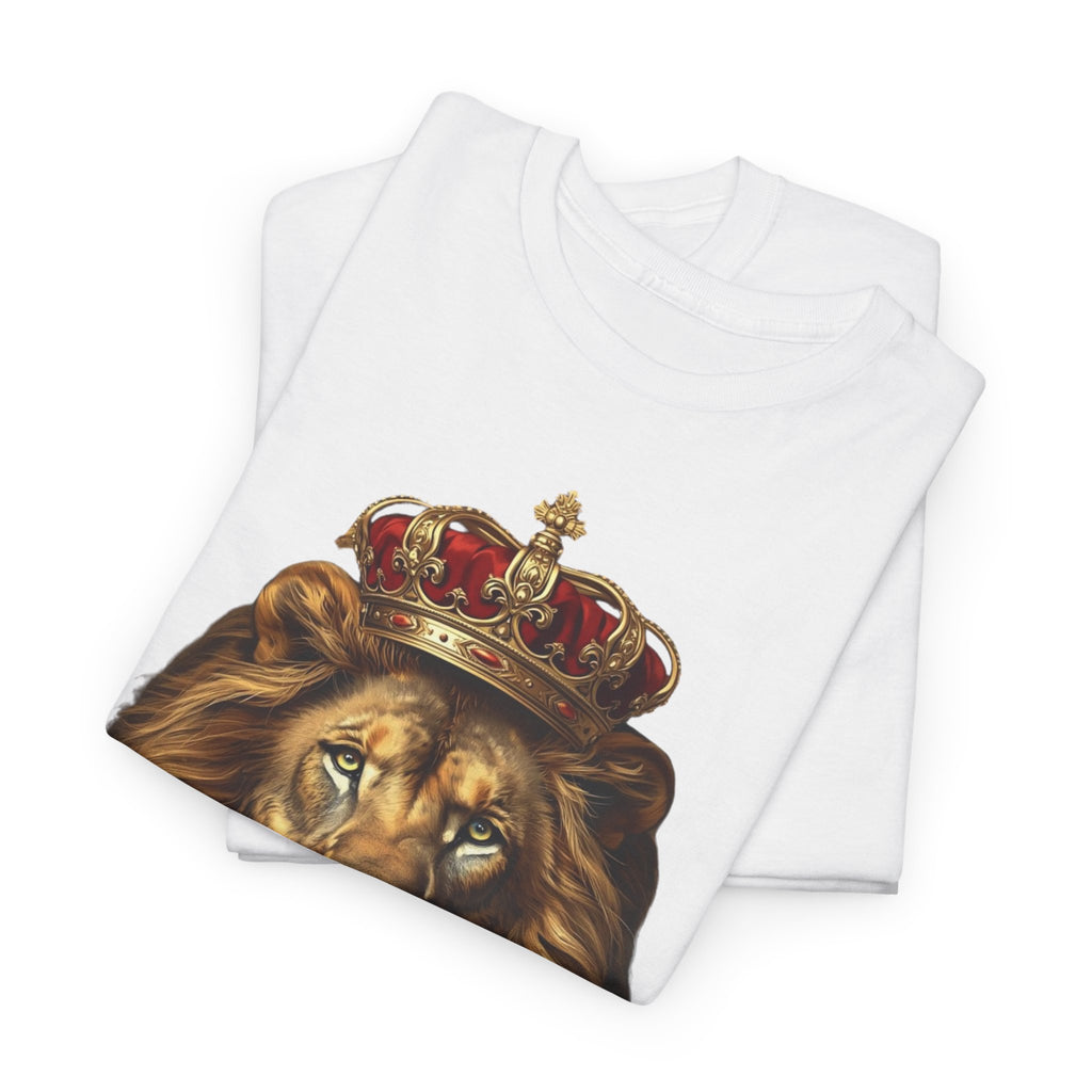 Lion King Crown T-Shirt — Regal Lion Graphic Tee for Men & Women