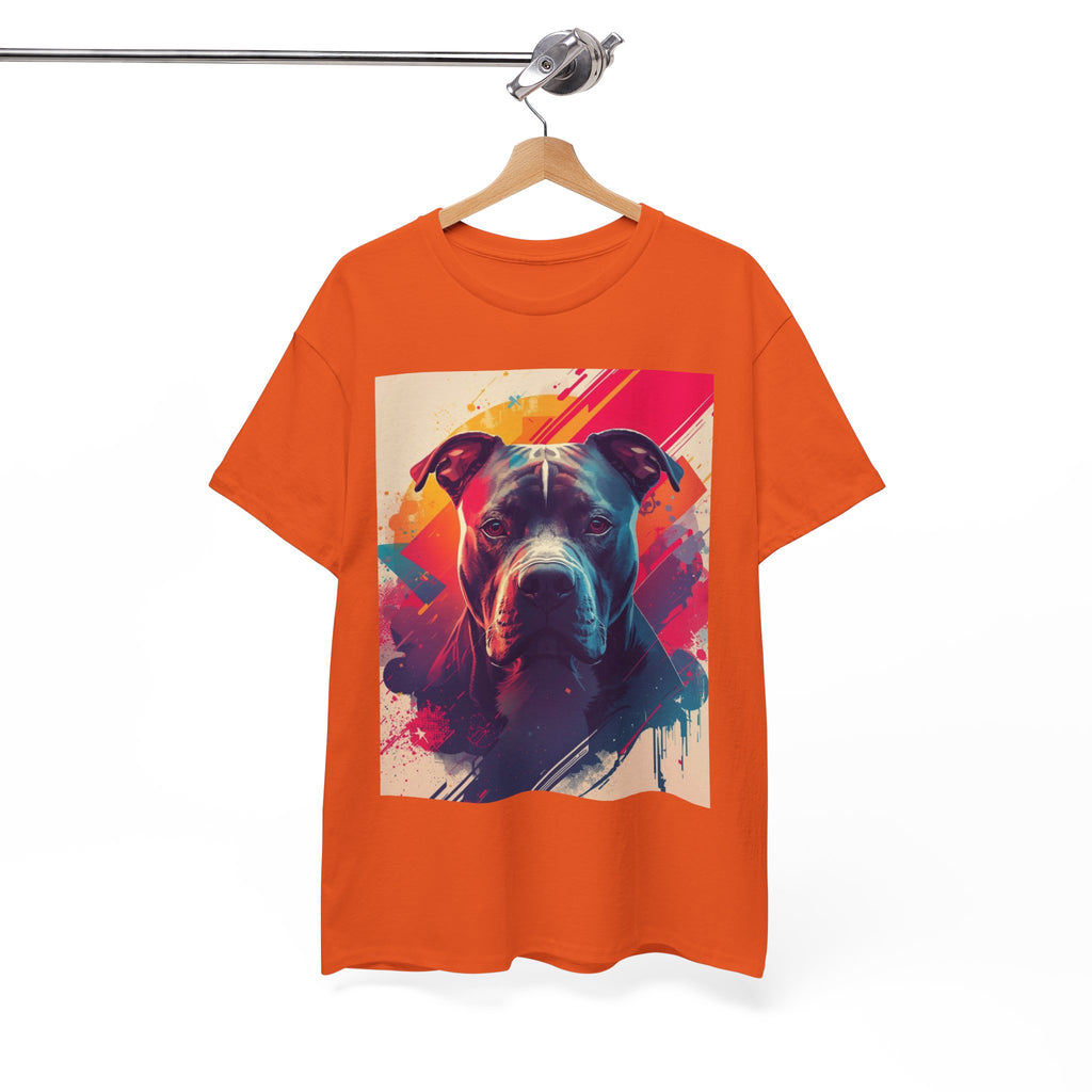 Pit Bull Pop Art T-Shirt — Colorful Abstract Dog Portrait Tee