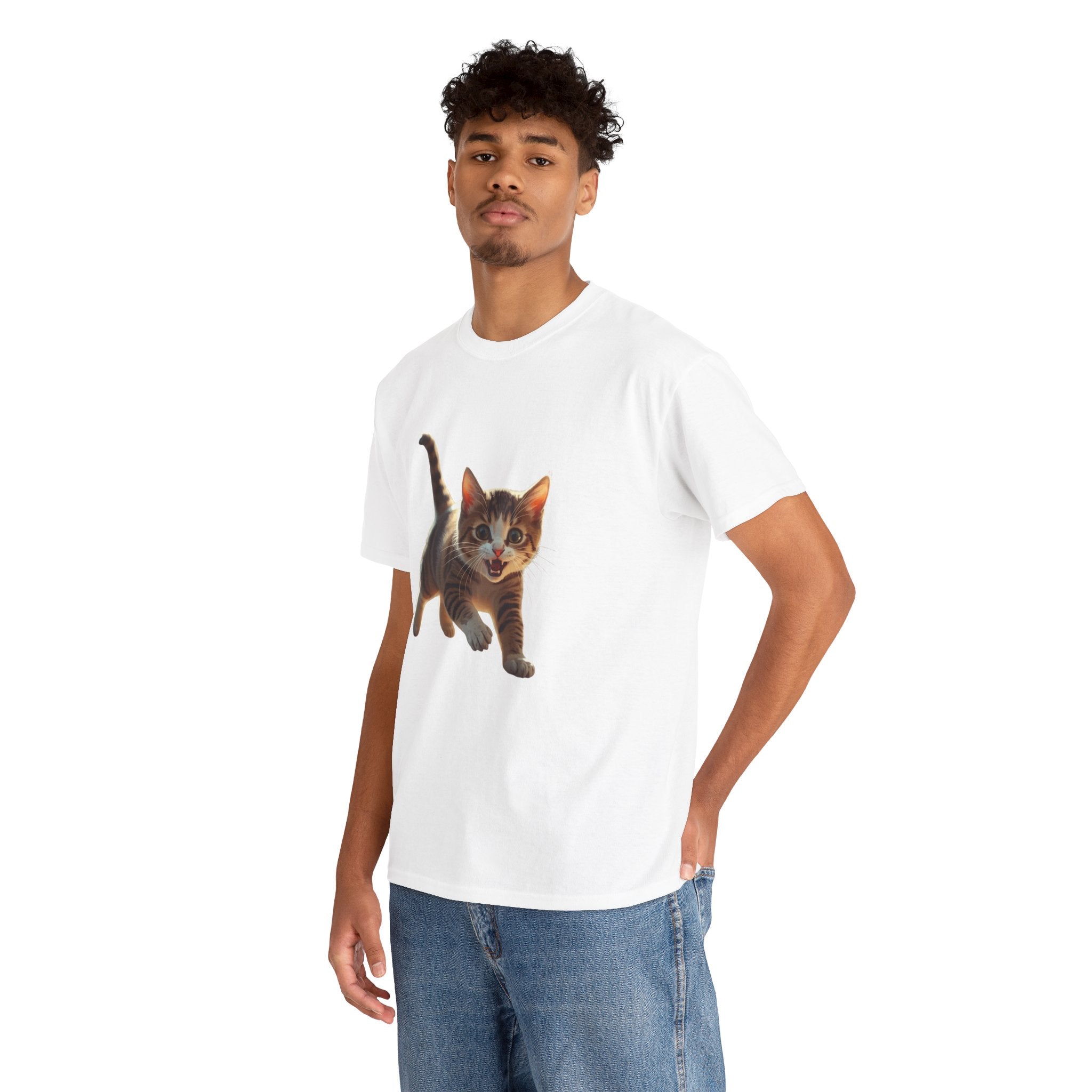 Kitten Graphic Tee — Cute Running Cat T-Shirt for Cat Lovers