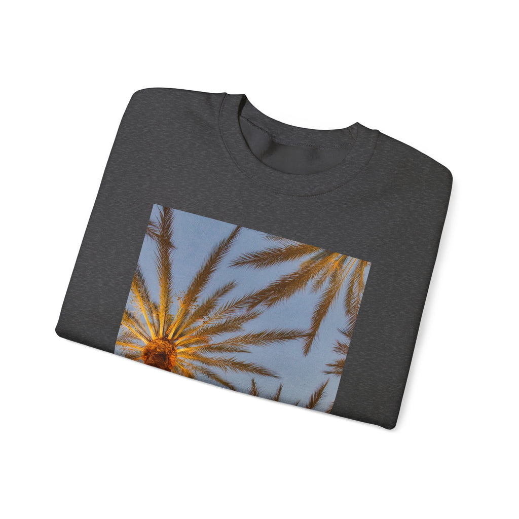 Palm Trees Crewneck Sweatshirt — Vintage Sunset California Vibe