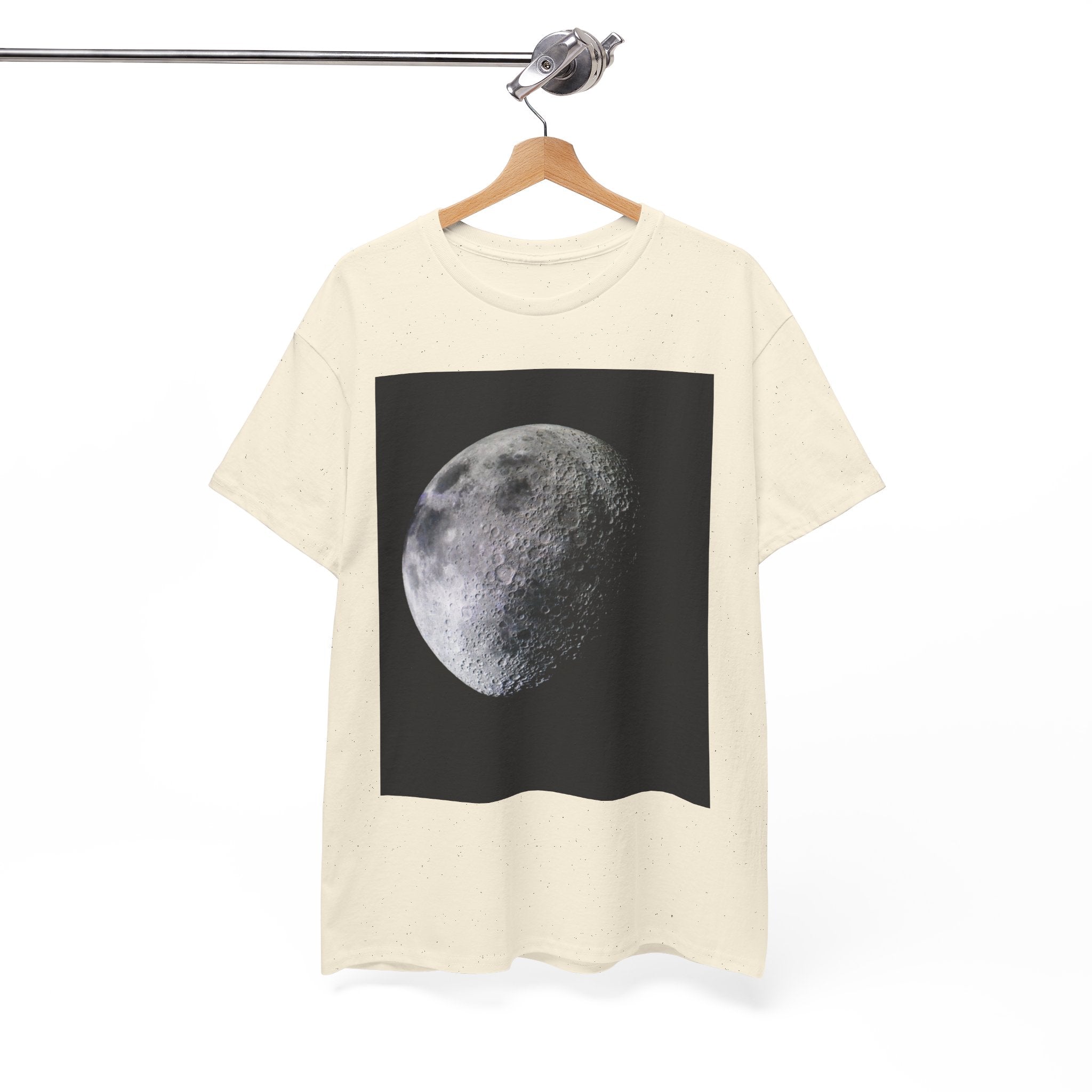 Moon Phase Tee — Realistic Half Moon Graphic T-Shirt