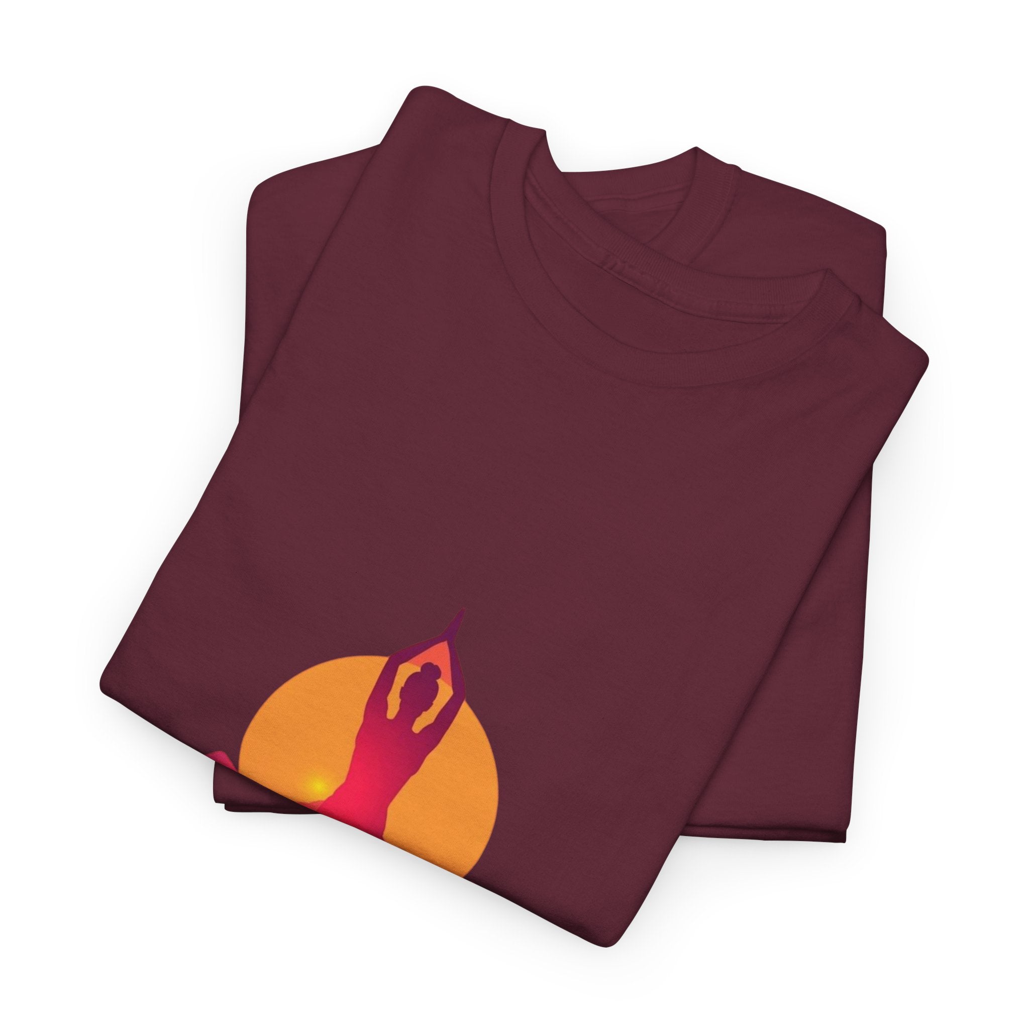 Yoga Sunset Tee — Mountain Sunrise Meditation Graphic T-Shirt
